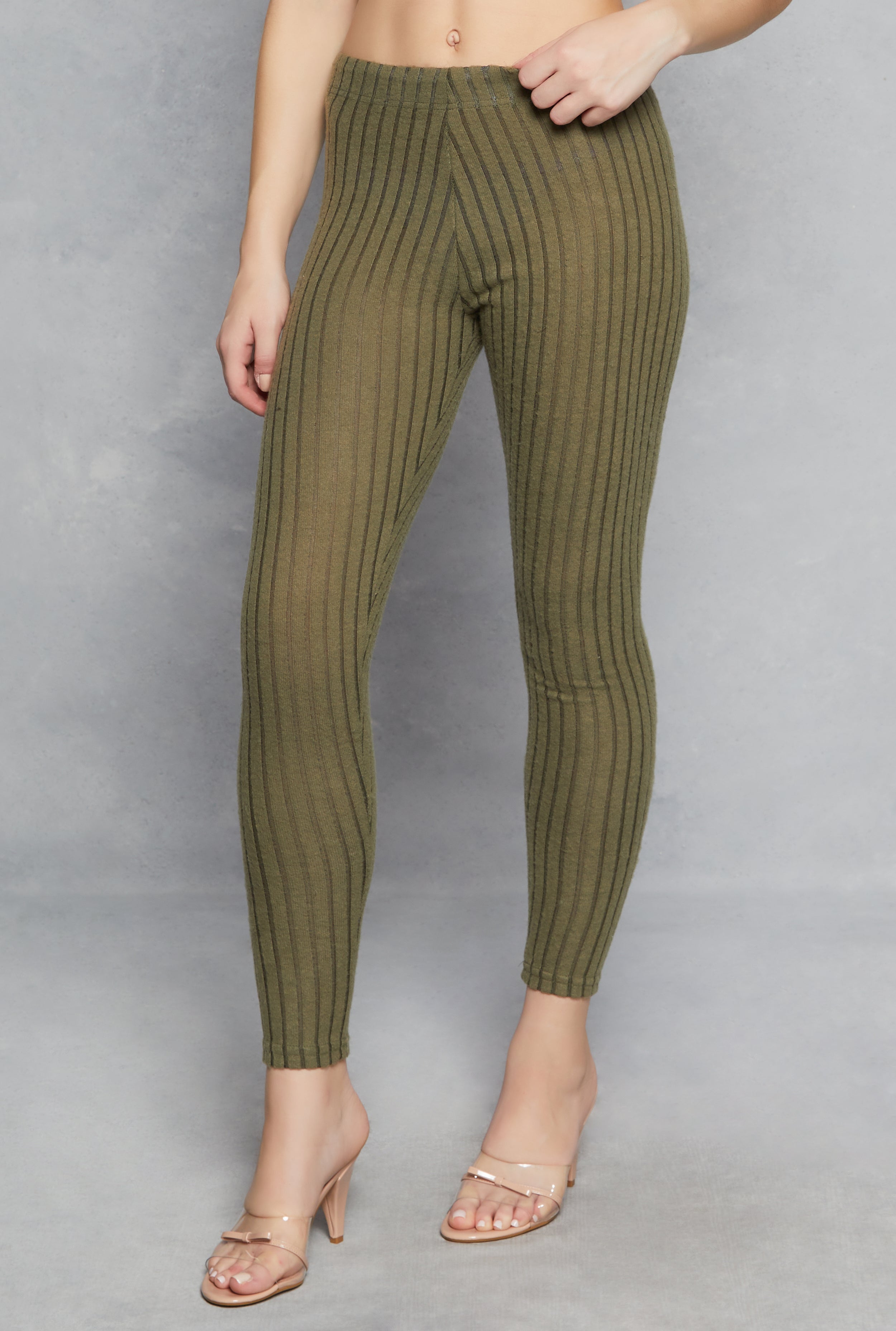 Brushed Rib Knit Leggings、mySite、camillekostekn