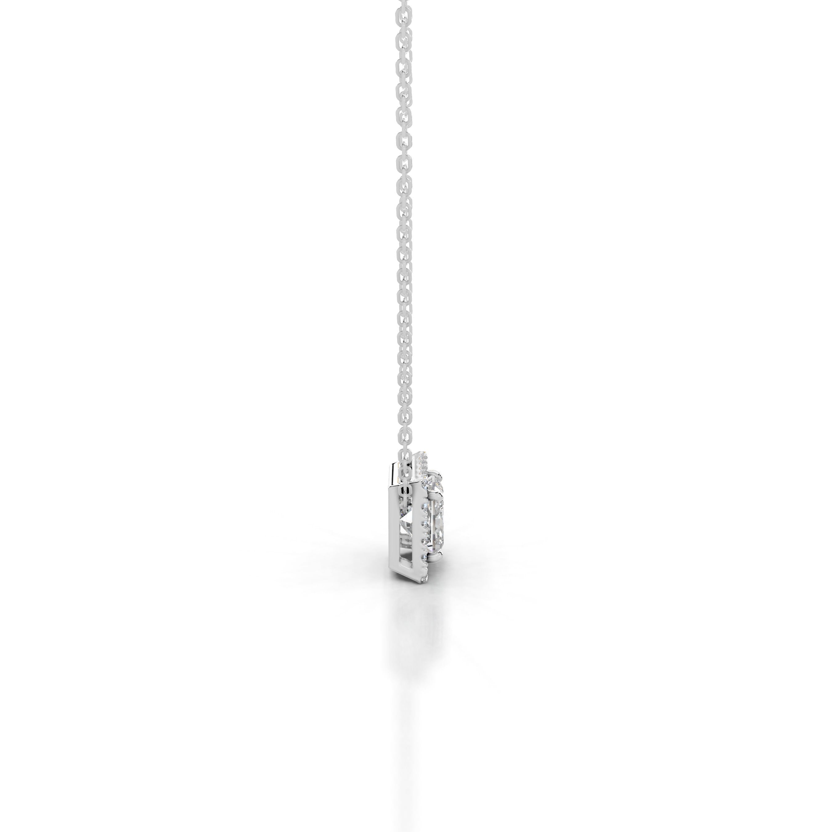 Manon Diamond Halo Pendant - 14K White Gold、mySite、hinf8tx79
