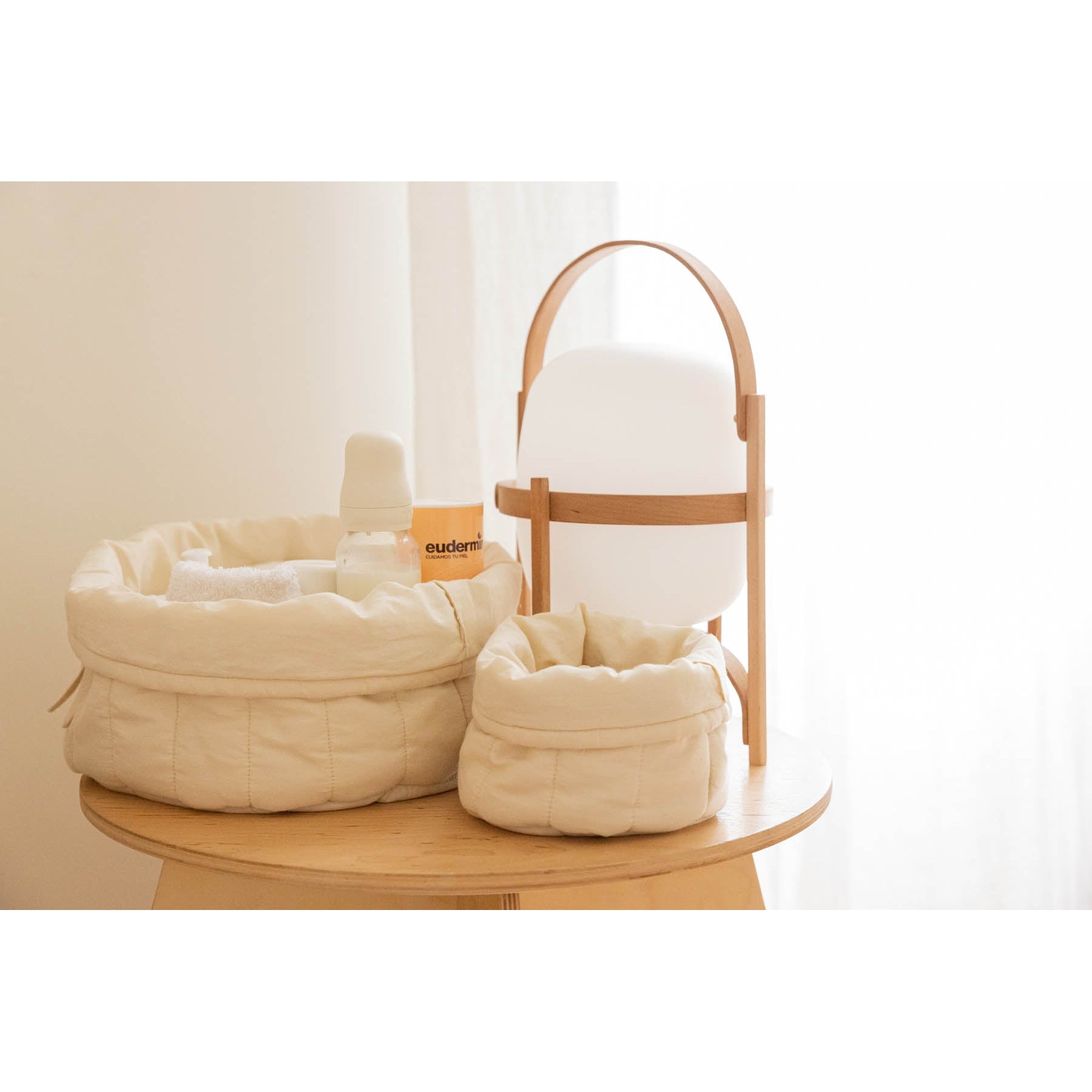 Bambie Natural Set of Two Quilted Baskets、mySite、gigharbornorthrealestate