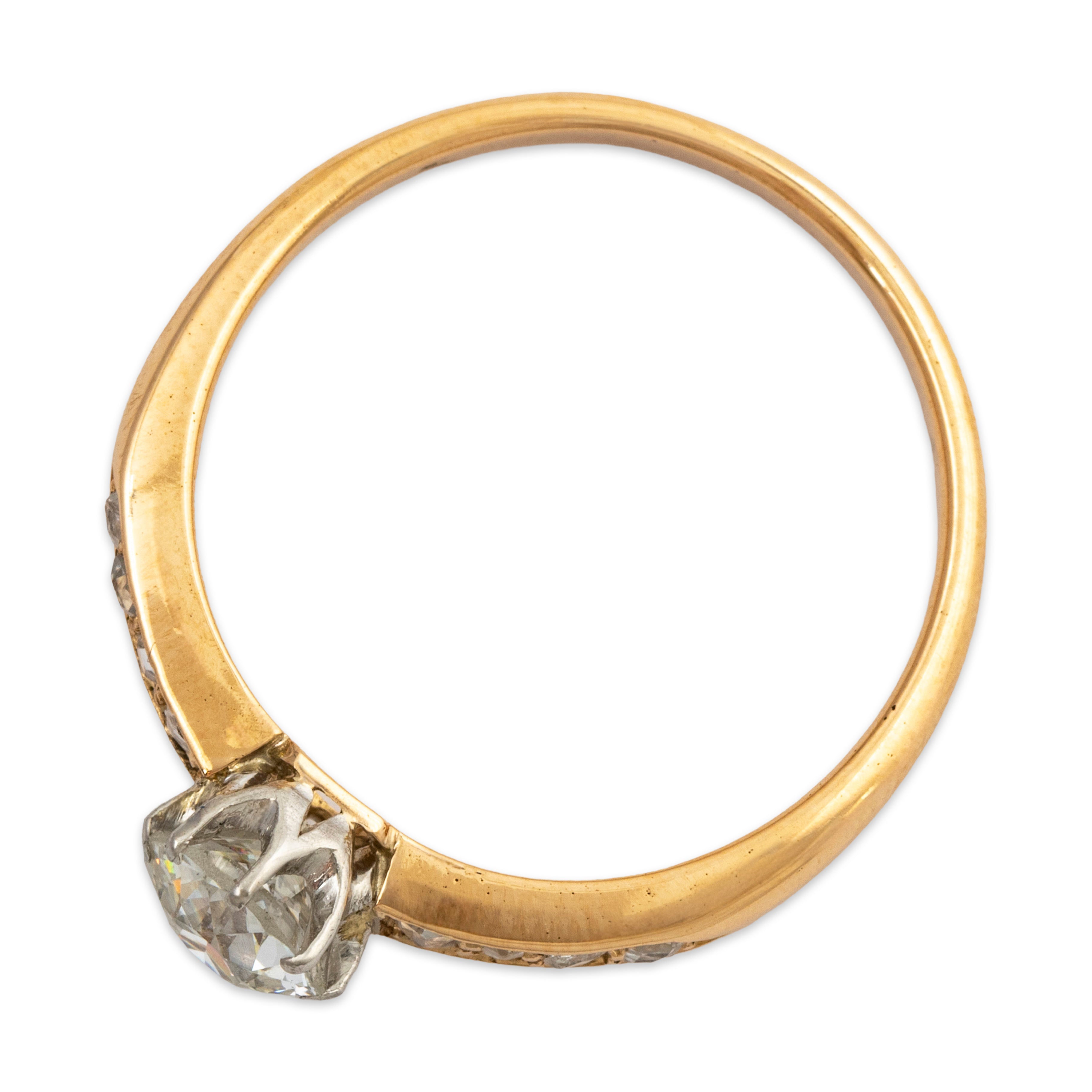 Antique 14k Yellow Gold .834cttw Diamond Timeless Engagement Ring 8.00、mySite、hinf8tx79