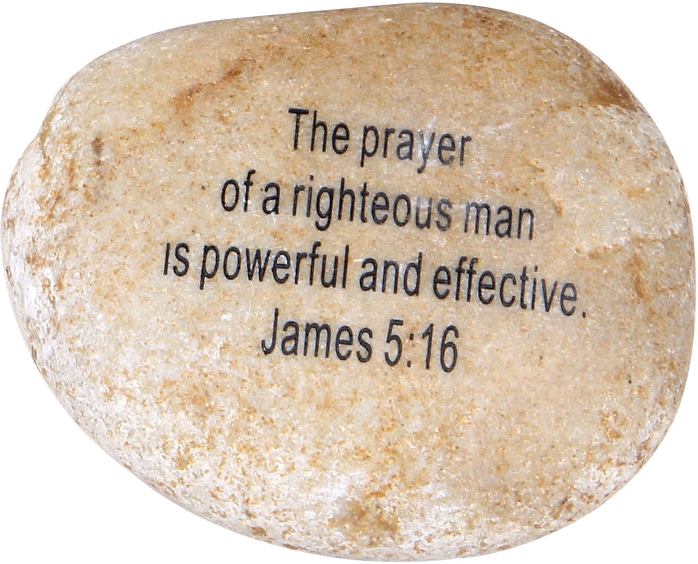  Extra Large Engraved Inspirational Scripture Biblical Natural Stones Collection - Stone XII : James 5:16 : The Prayer of a Righteous Man is Powerful and Effective.、mySite、elrpsem3k