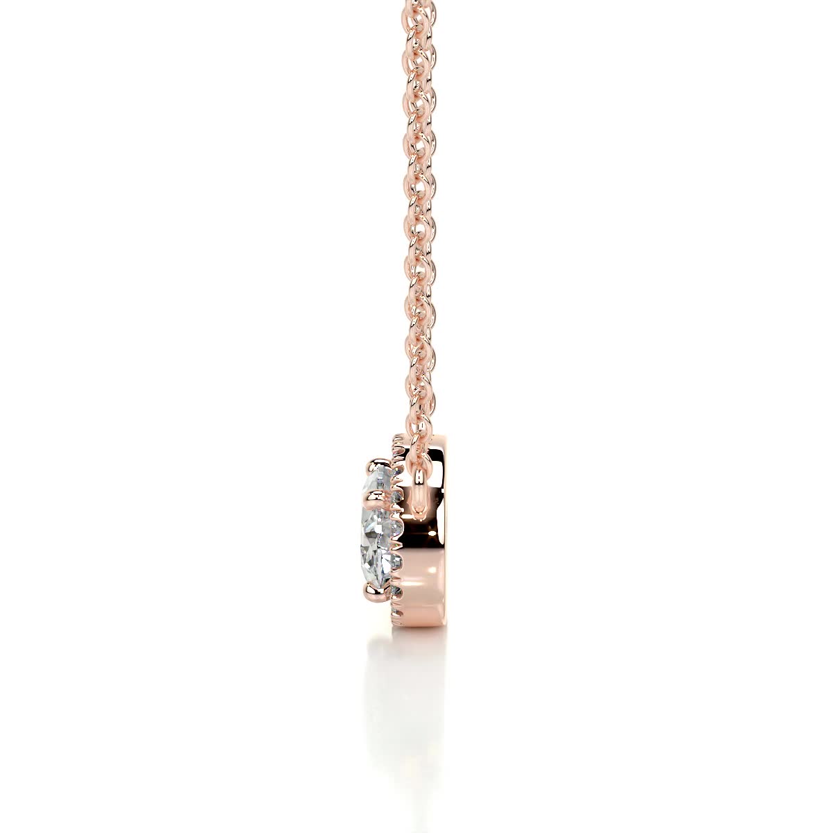 Louise Lab Grown Diamond Pendant -14K Rose Gold、mySite、hinf8tx79