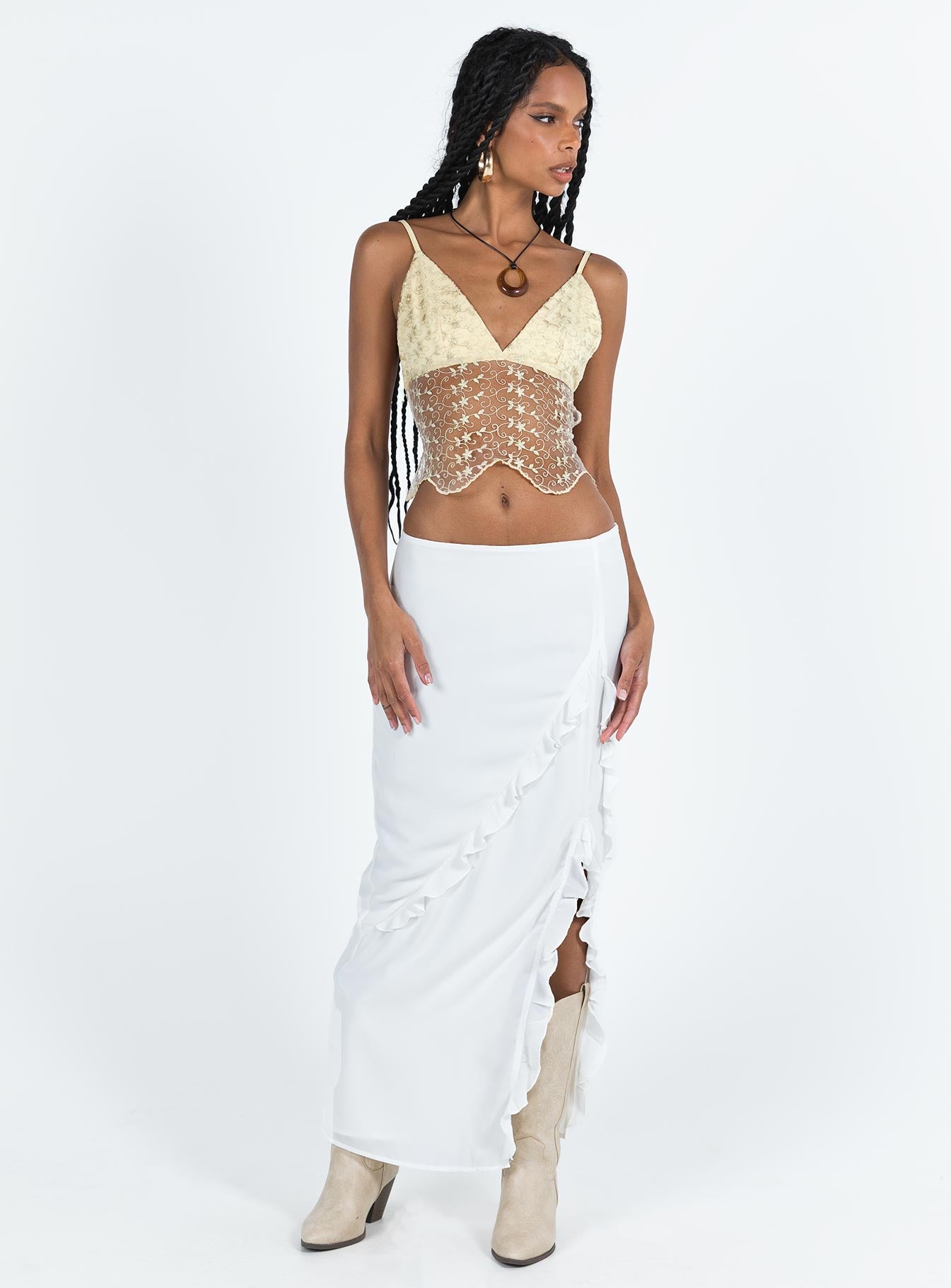 Cecelia Embroidery Top Gold、mySite、solidvoid