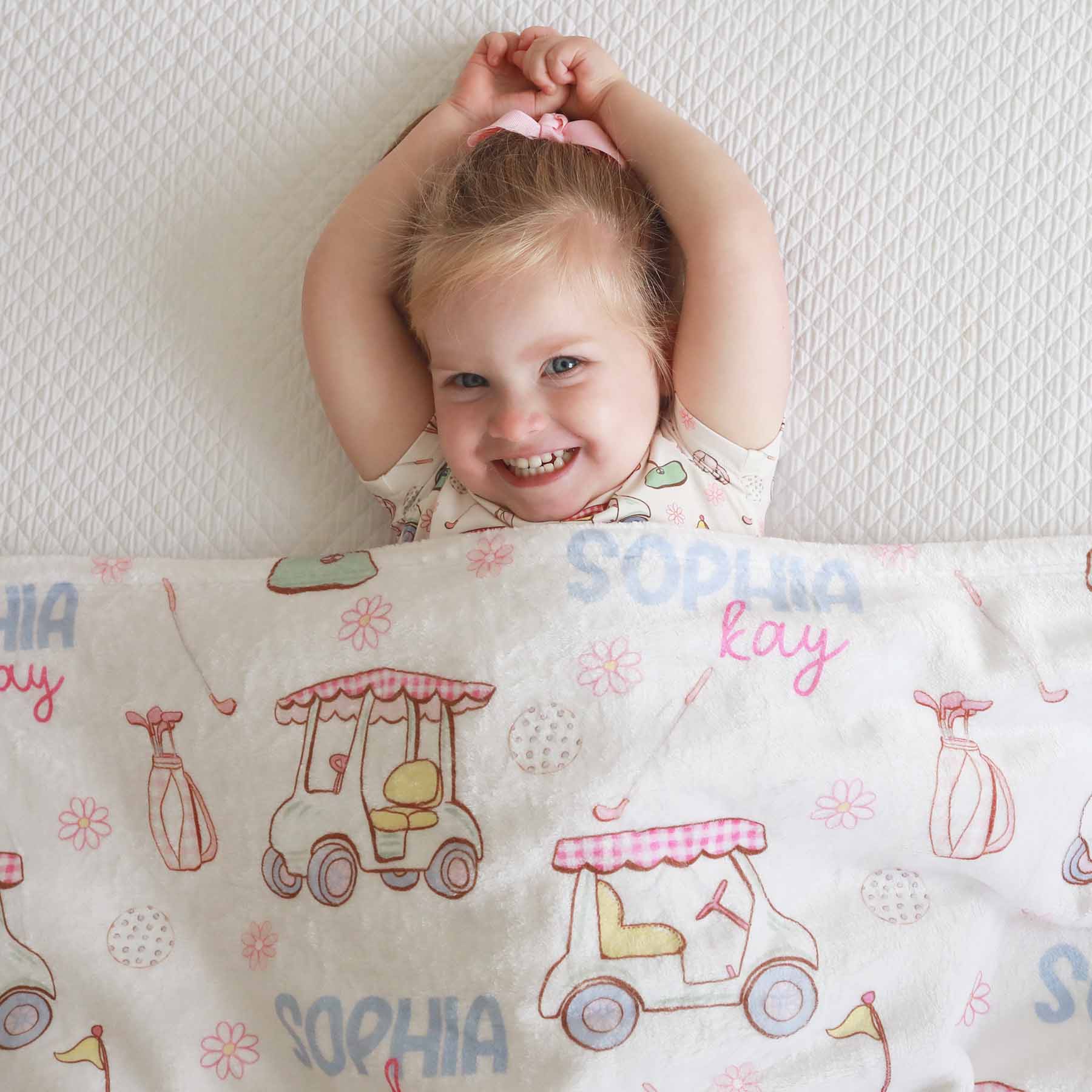  Country Club Cuties Personalized Kids Blanket | Pink、mySite、layawaytickets