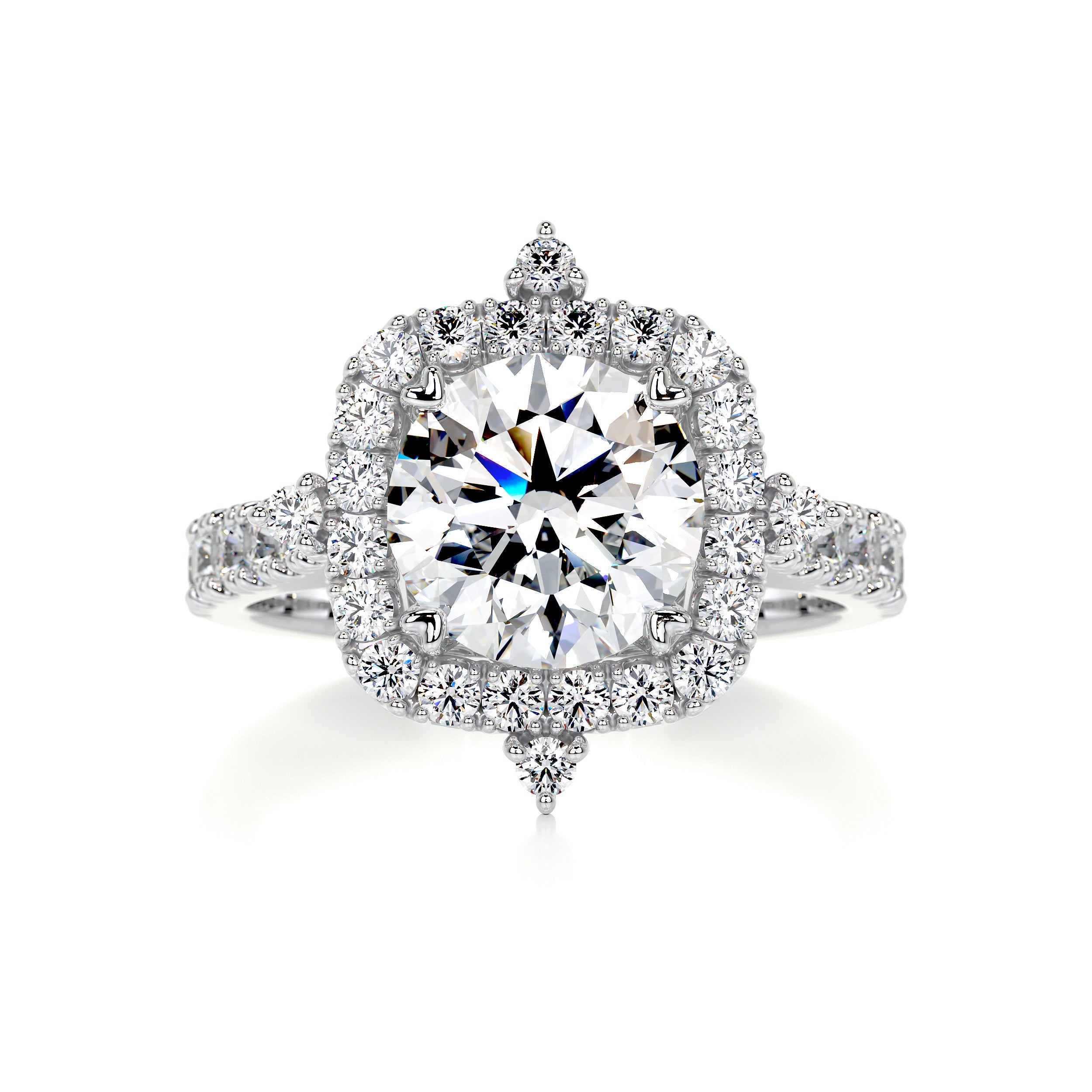 Francesca Diamond Engagement Ring -18K White Gold、mySite、hinf8tx79