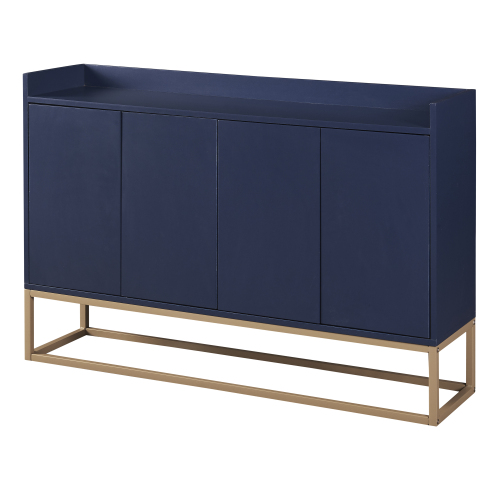 TREXM Modern Sideboard Elegant Buffet Cabinet with Large Storage Space for Dining Room, Entryway (Navy)、、casual