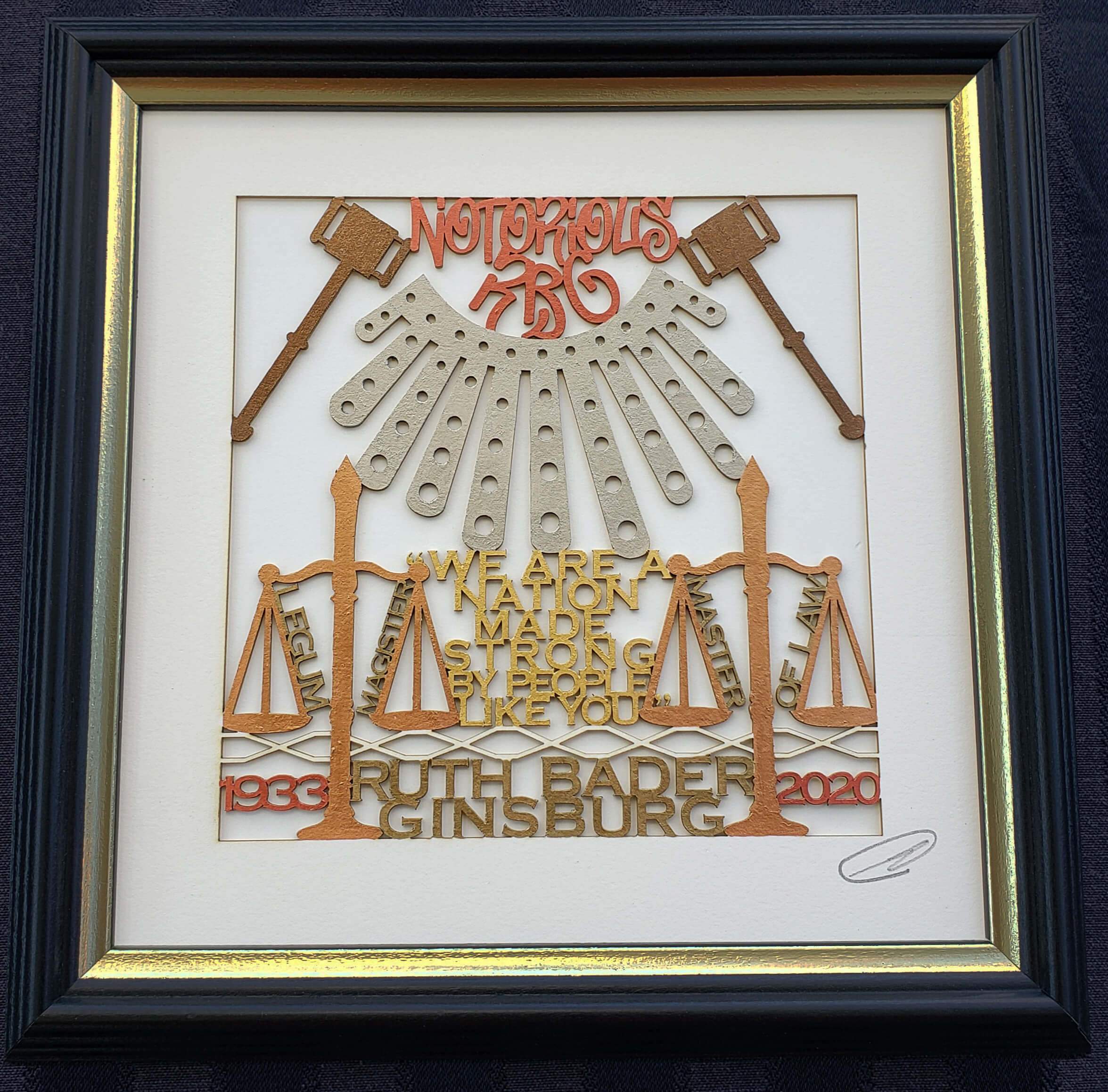 Ruth Bader Ginsburg RBG Wall Hanging by Glenn Grubard、mySite、topwebapps