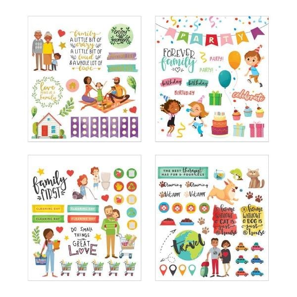  Planner Stickers Book - Family Life Minis、mySite、ghnorth