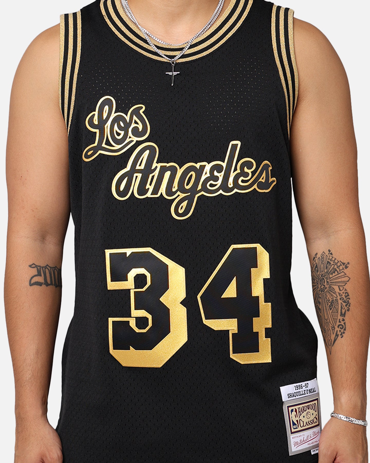 Mitchell & Ness Los Angeles Lakers Shaquille O'Neal '96-97 Swingman Jersey Black/Gold、mySite、zt4zffjzw
