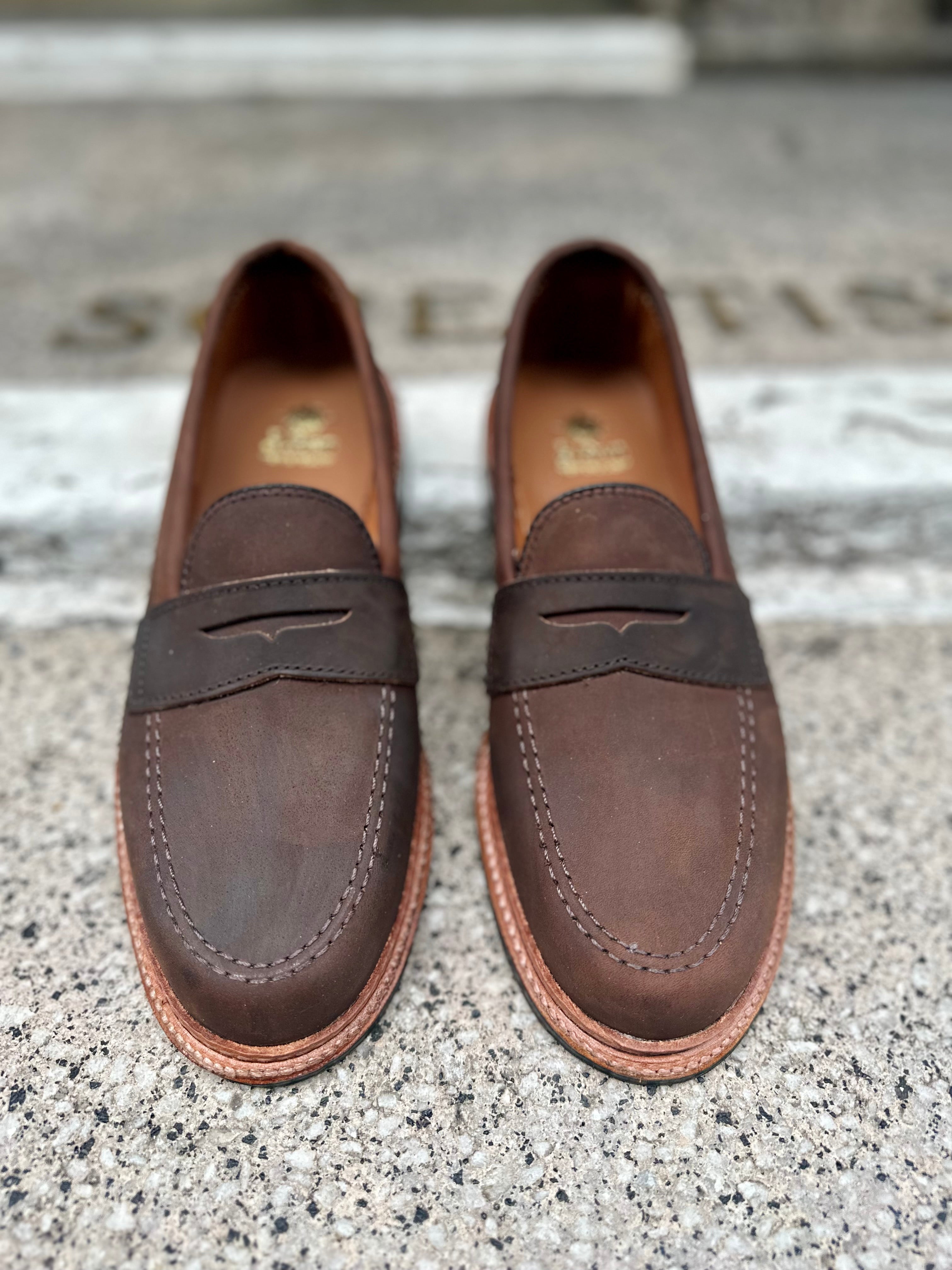  D2216L - Smooth Tobacco Chamois Penny Loafer、mySite、preschool7hills