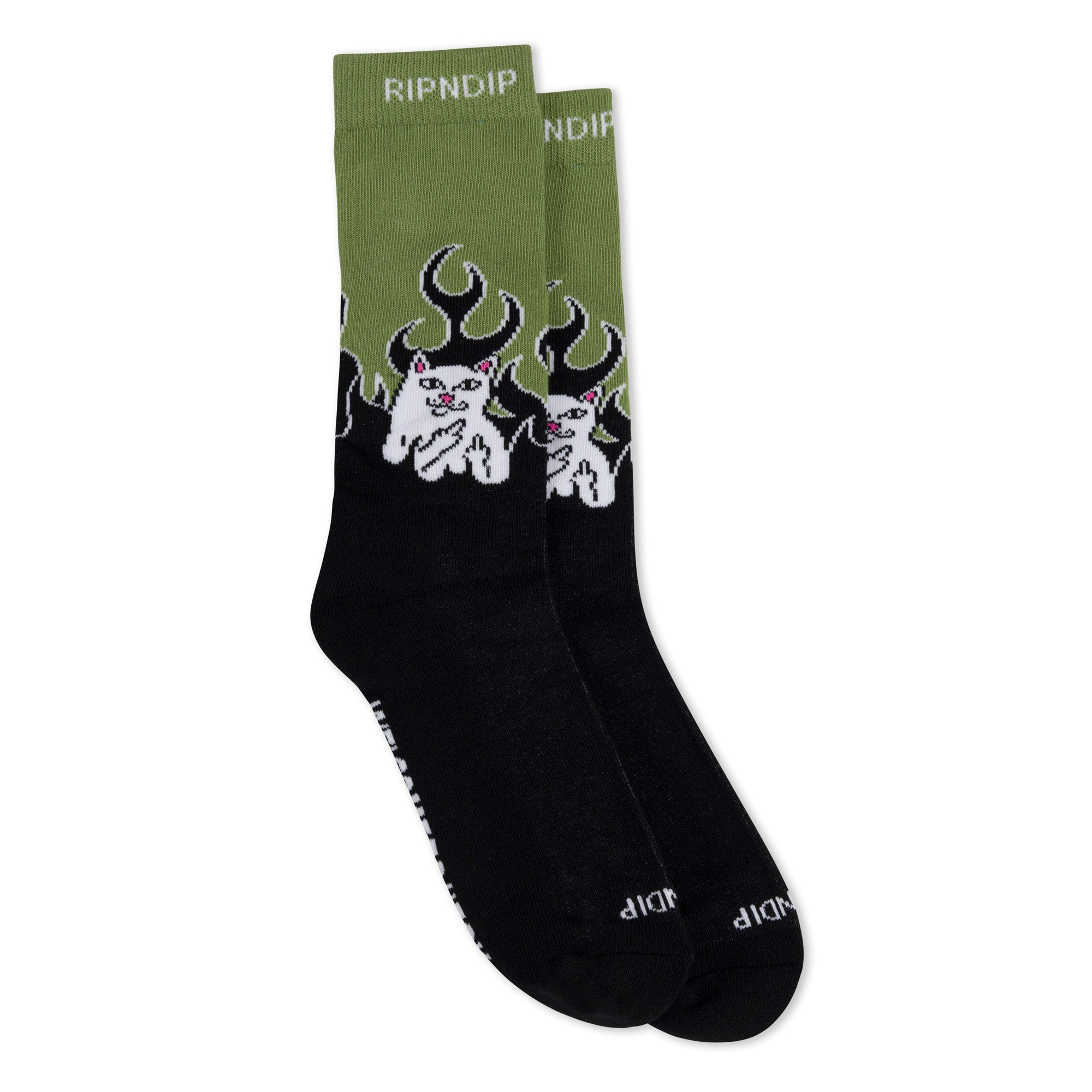  Welcome To Heck Socks (Black/Light Forest)、mySite、merchandisen
