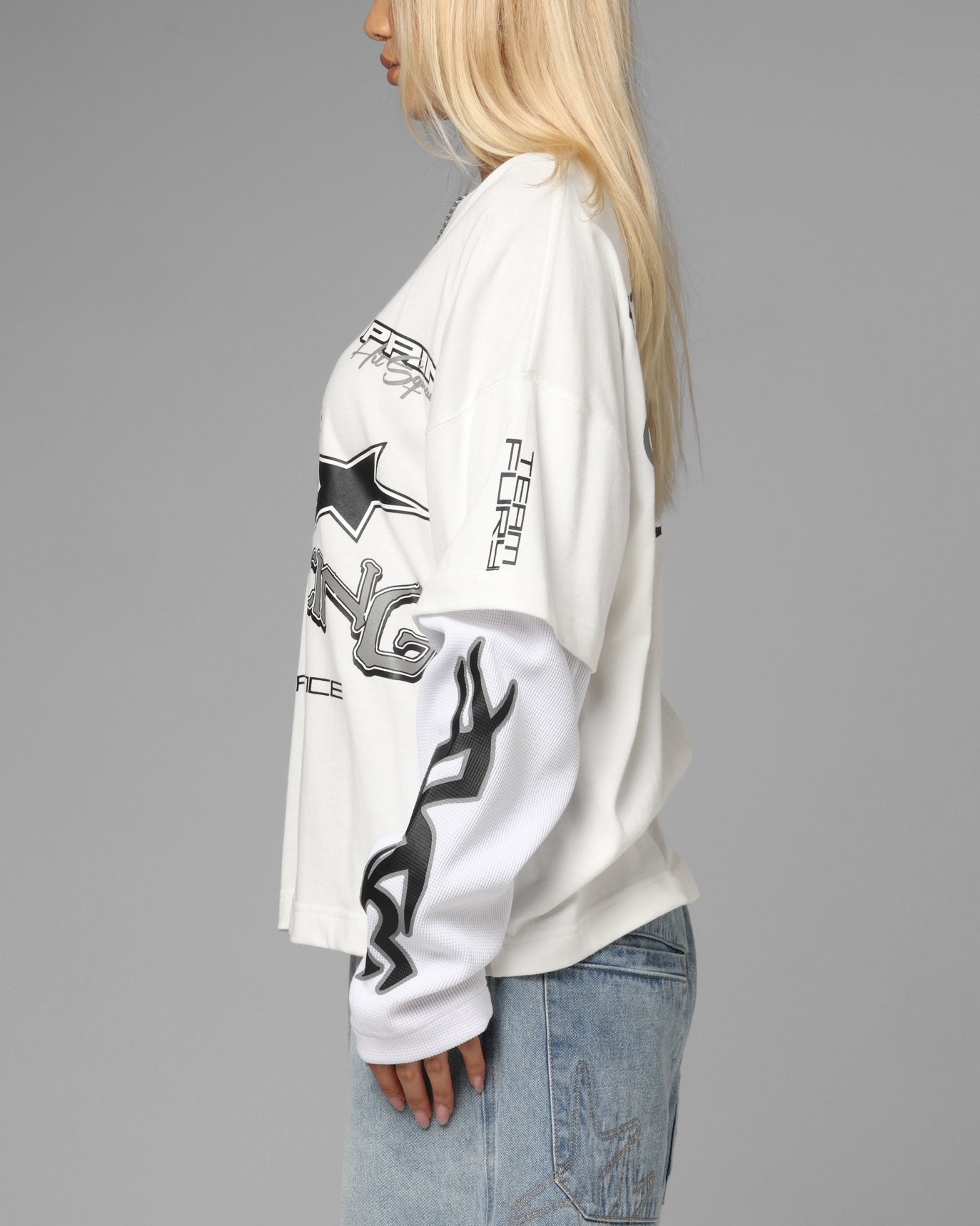 Loiter Performance Layered Long Sleeve T-Shirt Off White、mySite、zt4zffjzw