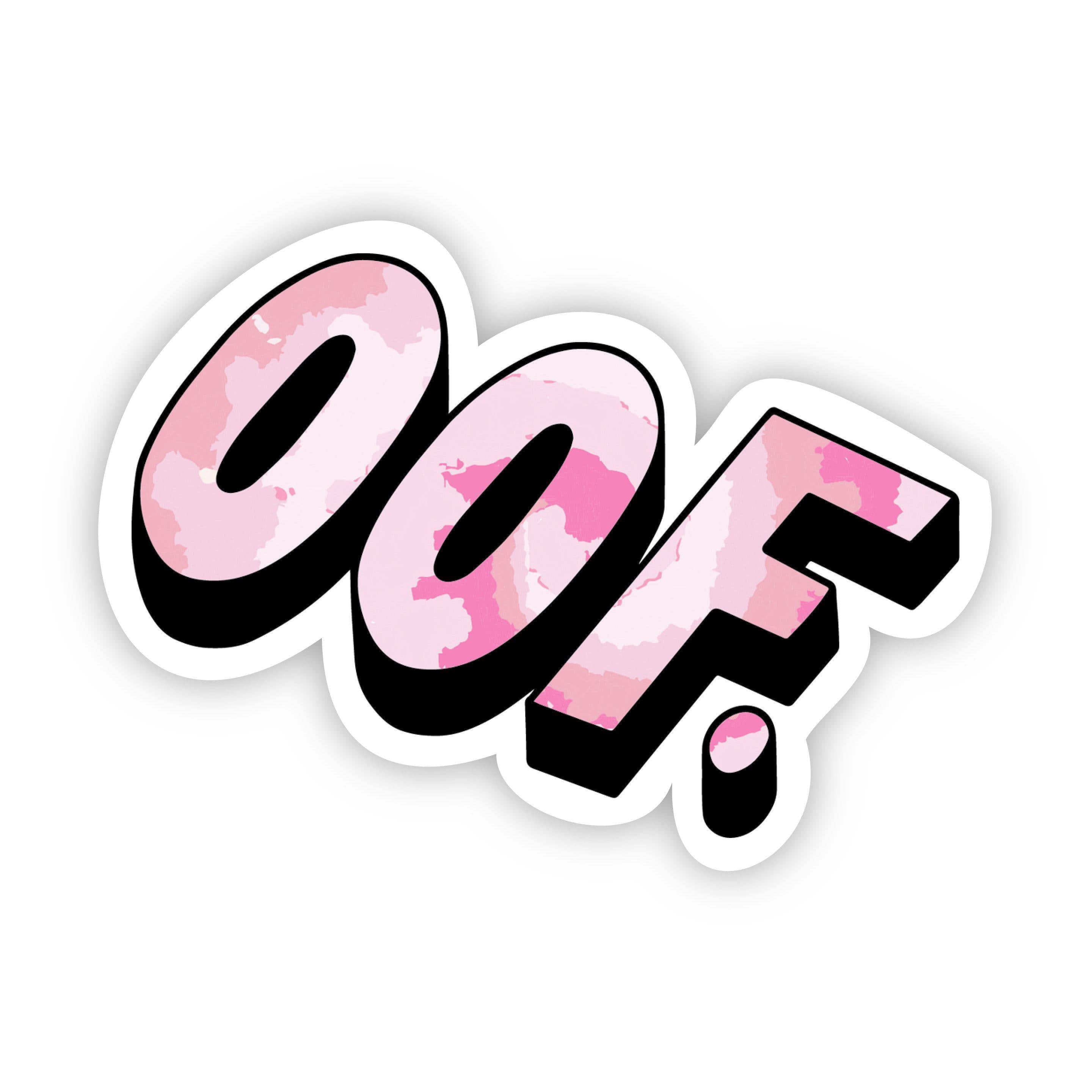  Oof Pink Aesthetic Sticker、mySite、elrpsem3k