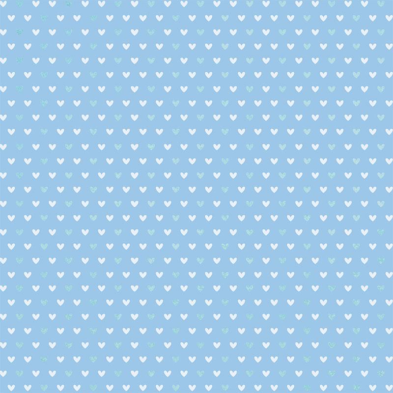  Scrapbook Paper - Blue Watercolor Hearts、mySite、ghnorth