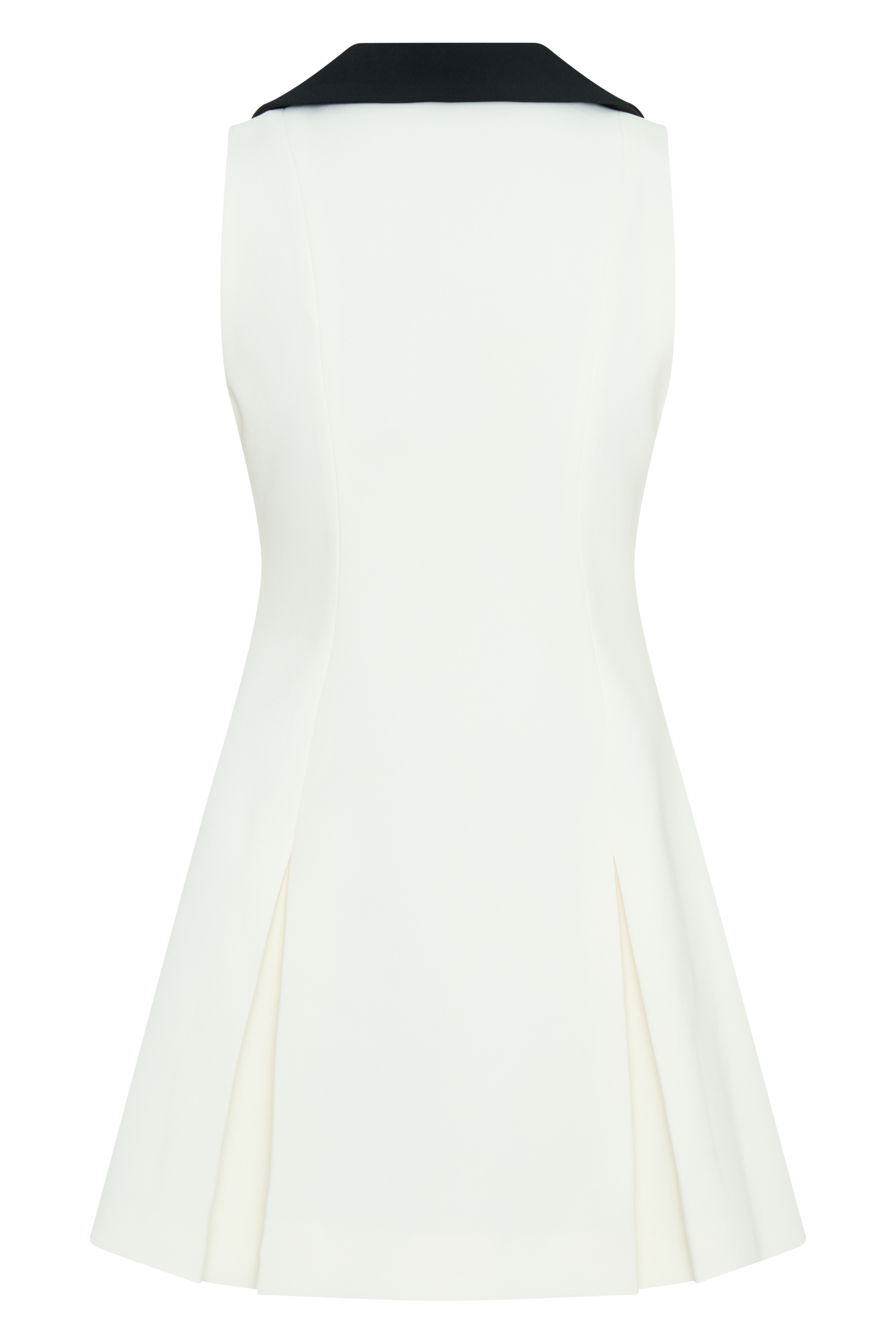 Oli Sleeveless Contrast Mini Dress - Ivory/Black、mySite、solidvoid