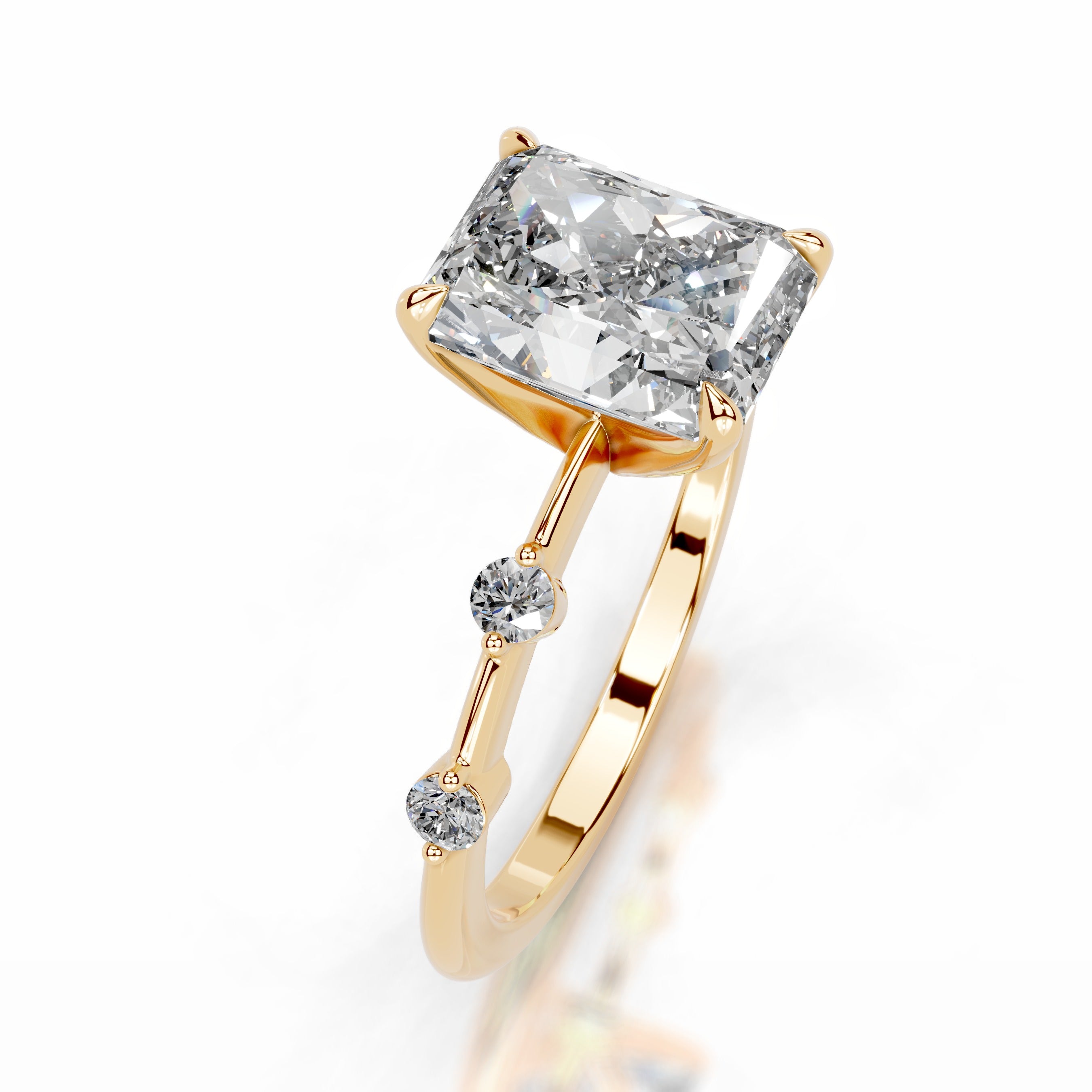Liv Diamond Engagement Ring - 18K Yellow Gold、mySite、hinf8tx79