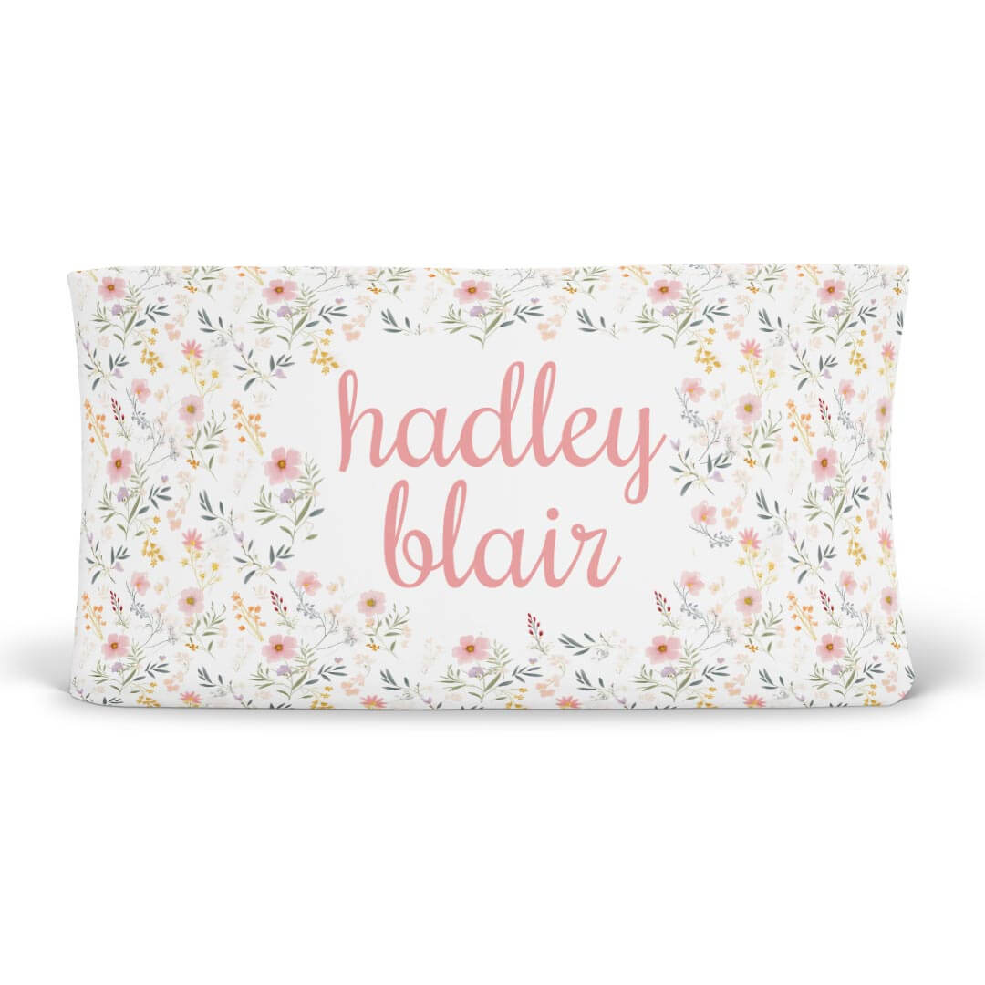  Winnie's Wildflowers Personalized Changing Pad Cover、mySite、layawaytickets