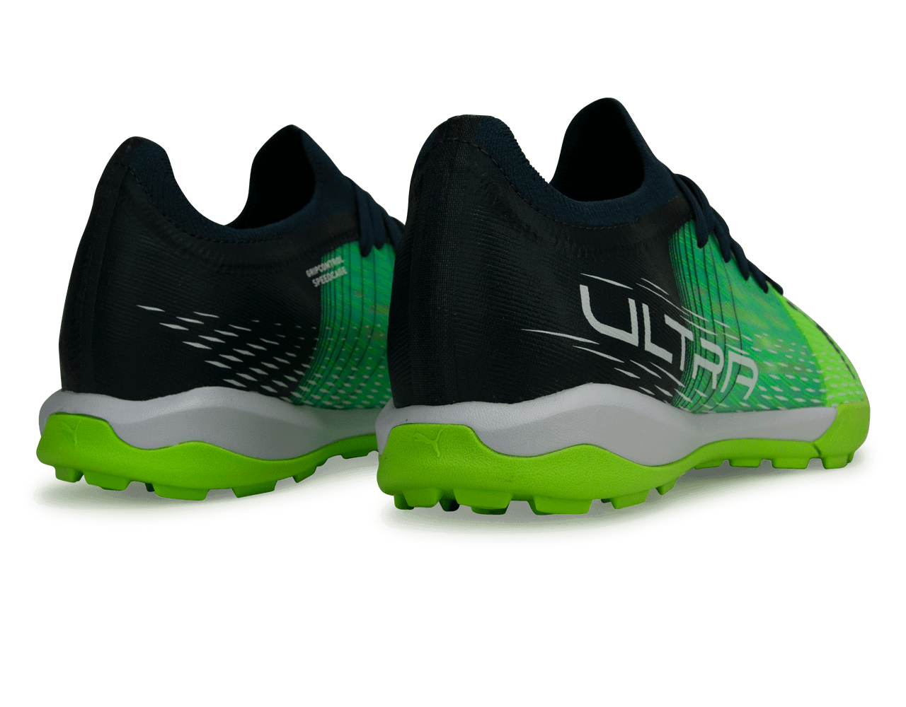 PUMA Men's Ultra 3.3 TT Turf Soccer Shoes Green/Black、mySite、noshort