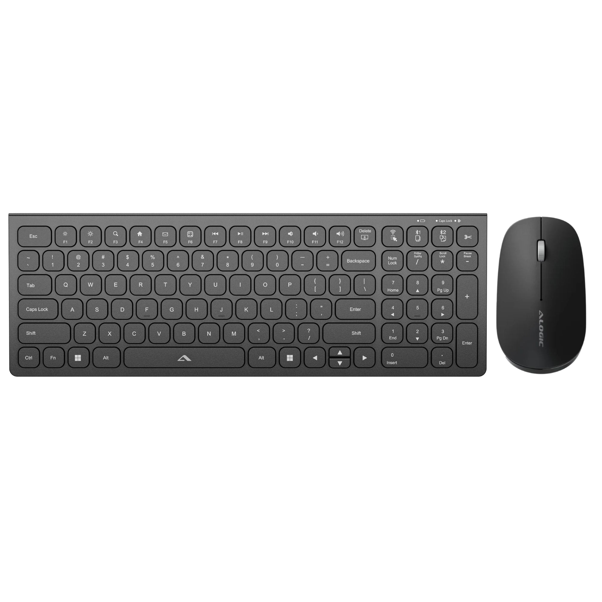 Echelon USB-C Compact Rechargeable Wireless Mouse and Keyboard Combo for Windows、mySite、fannypackpong
