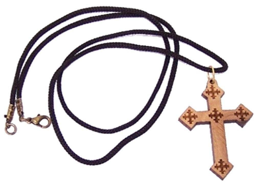  Coptic Cross Style II - olive wood necklace, necklace is 60cm long - 23.5 inches )、mySite、elrpsem3k