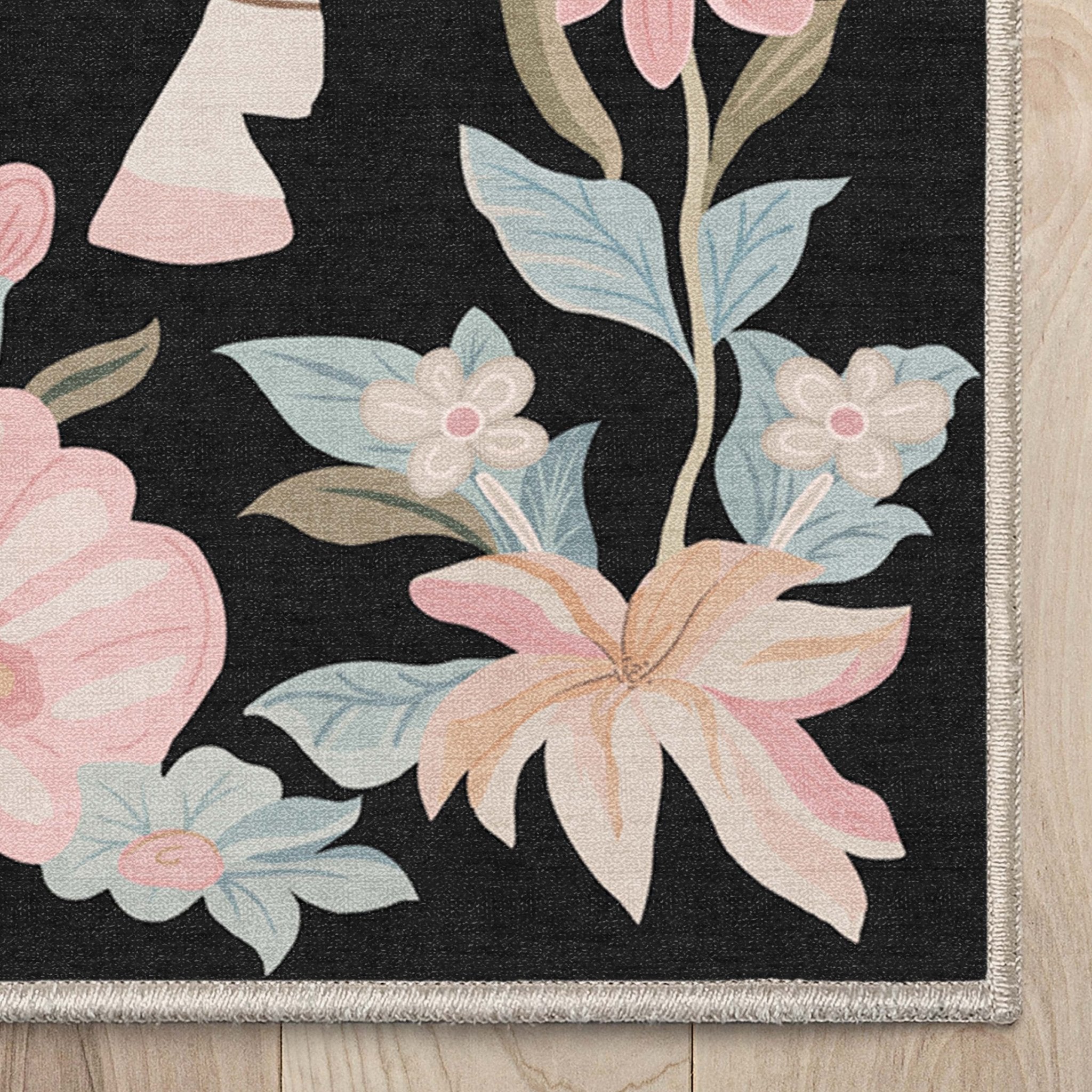 Zebra Floral Rug for Living Room, Dining Room, Bedroom and Kitchen、mySite、gigharbornorthrealestate