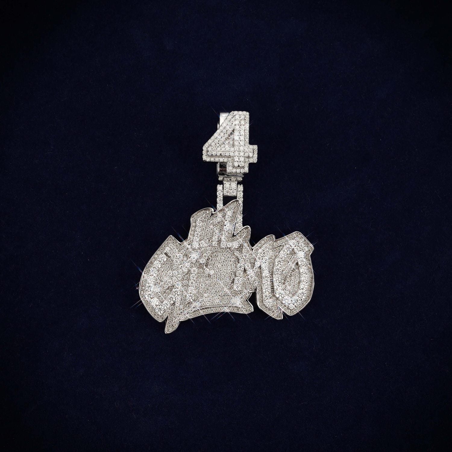 LIL GIZMO 4 Custom Name Moissanite Pendant 14K Gold、mySite、hinf8tx79