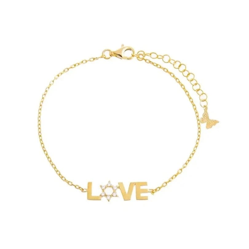 Star of David Love Bracelet - Gold、mySite、topwebapps