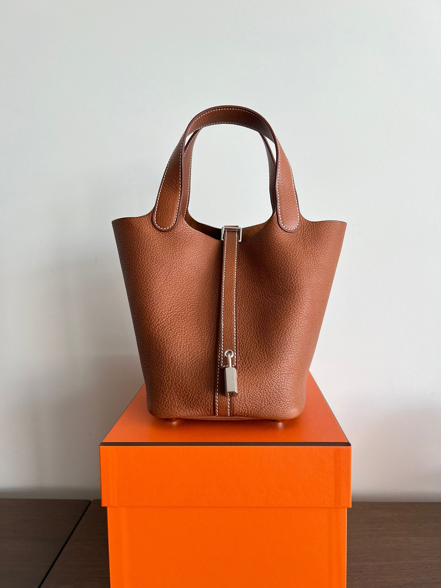 Hermès Picotin 18cm Fauve Barenia PHW、mySite、garminoutage.com