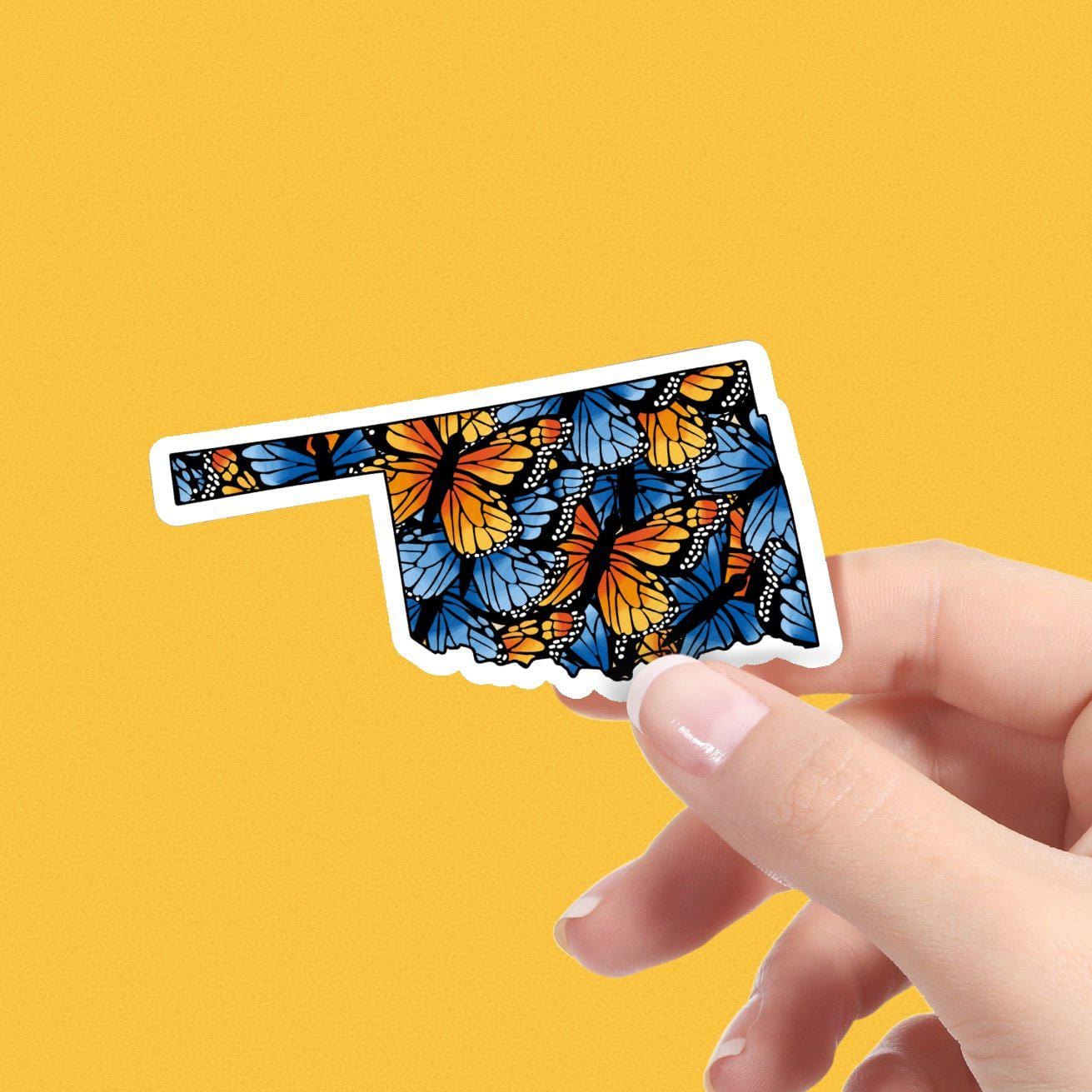  Oklahoma Butterfly Pattern Sticker、mySite、elrpsem3k