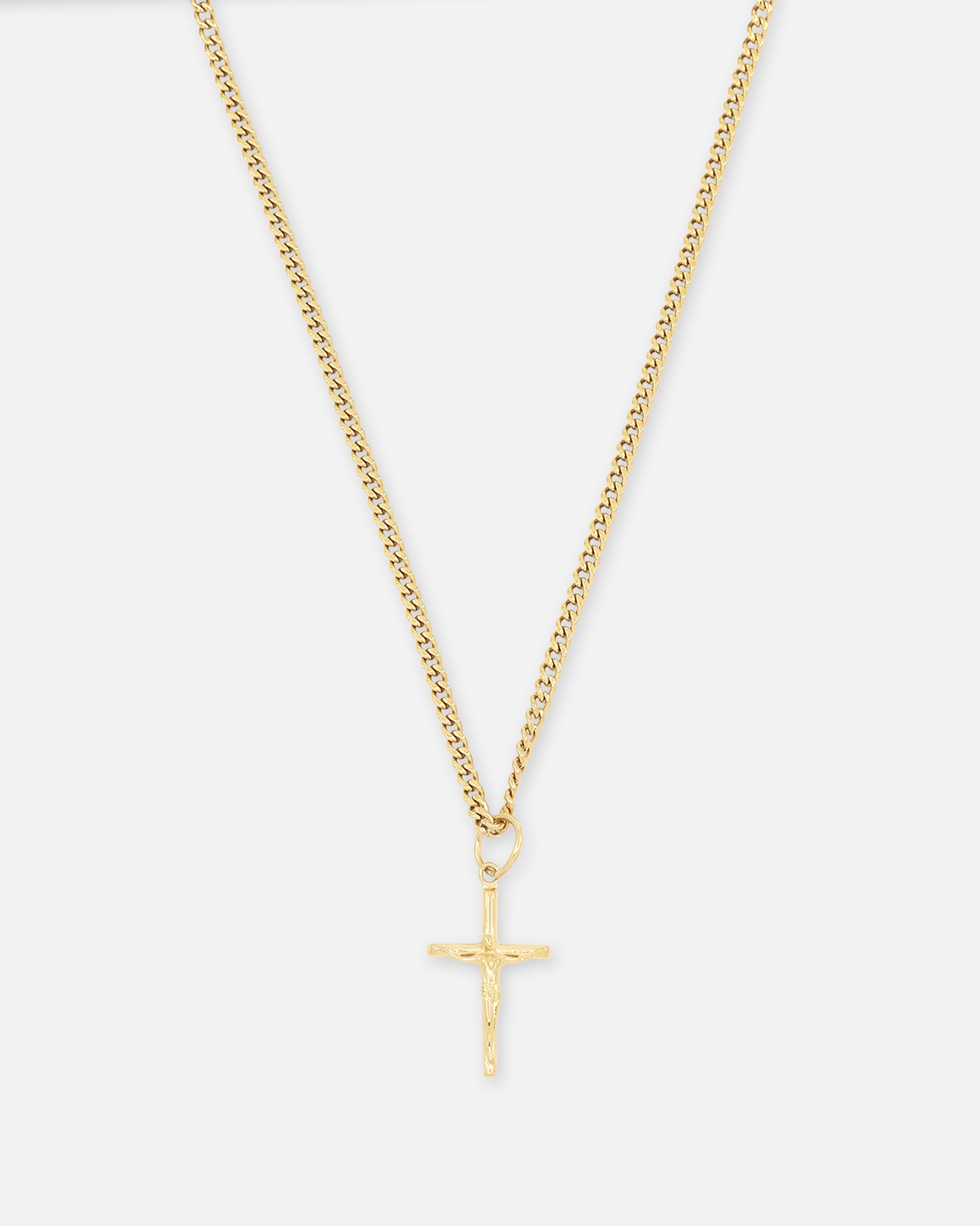Saint Morta Crucifix Cuban Necklace Gold、mySite、zt4zffjzw