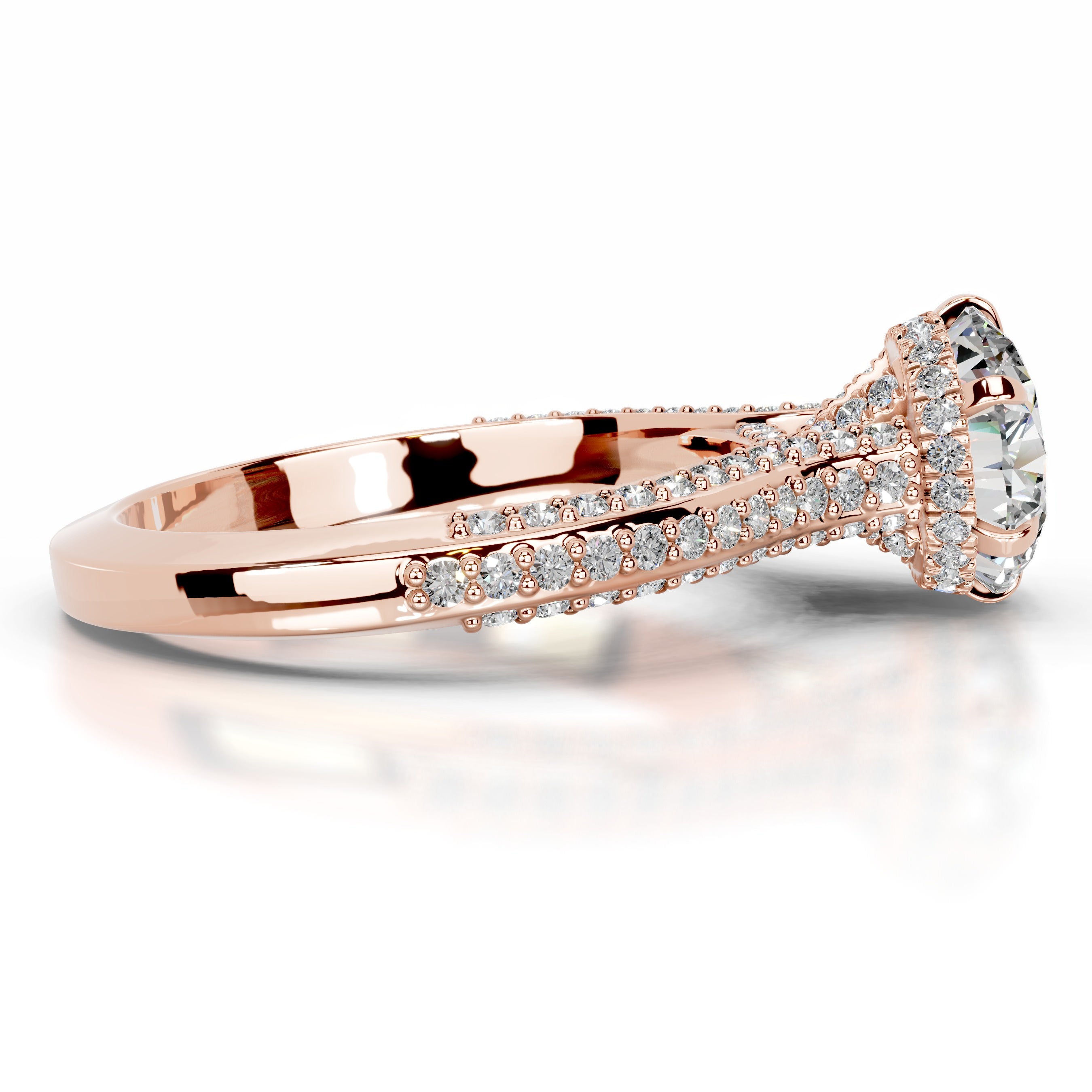 Joana Moissanite & Diamond Ring - 14K Rose Gold、mySite、hinf8tx79