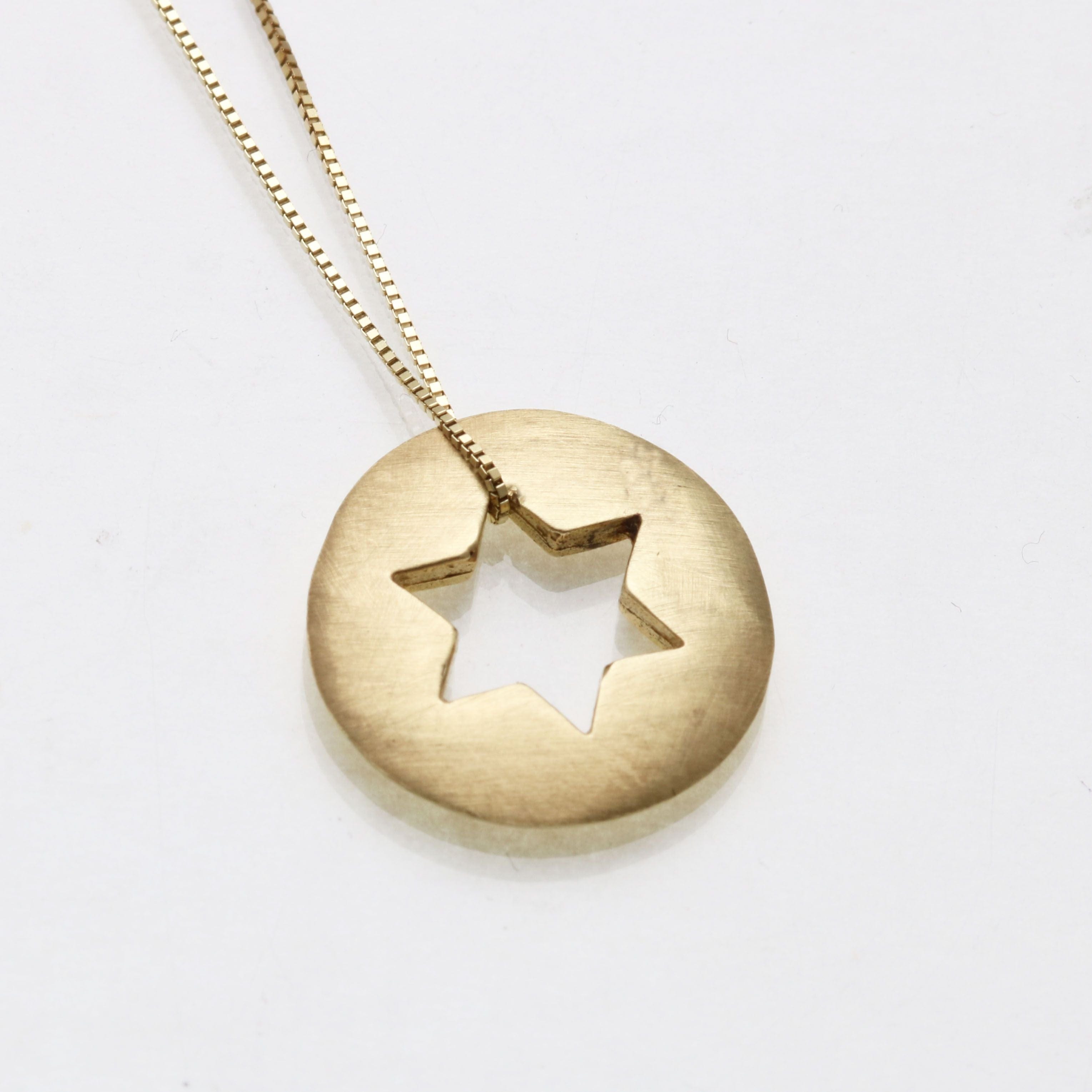 Open Star of David Necklace - 14k Gold、mySite、topwebapps