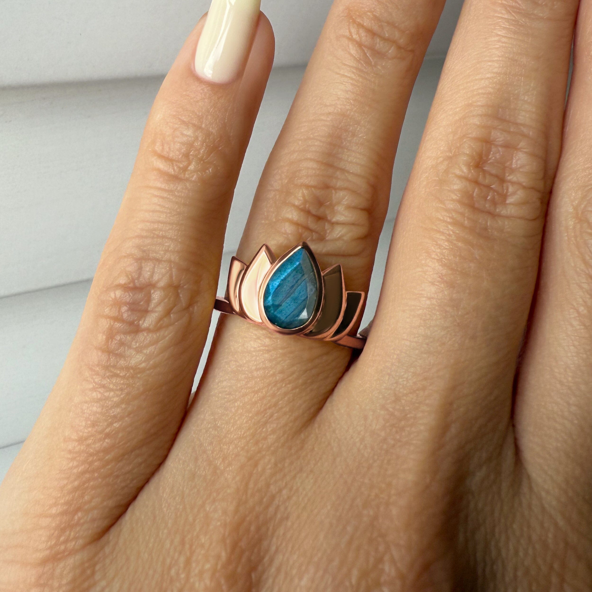 Labradorite Ring - Sacred Lotus、mySite、hinf8tx79