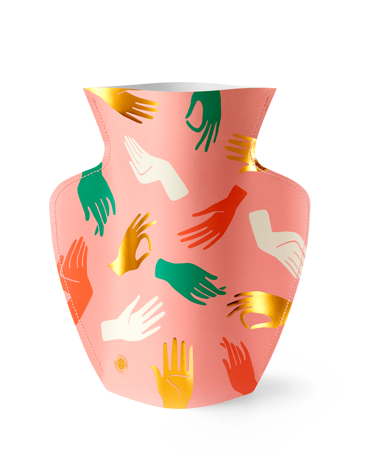 Pink Paper Hamsa Vase by Octaevo - Large or Mini、mySite、topwebapps