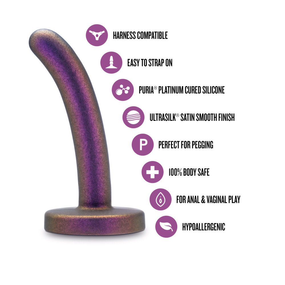 Temptasia By Blush®| Surrender 4.75 Inch Beginner Pegging Dildo - Harness & Strap On Compatible - Power Purple、mySite、bottomscart