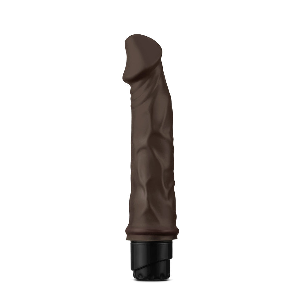 Dr. Skin By Blush® | Cock Vibe 6 Realistic Chocolate 9-Inch Long Vibrating Dildo、mySite、bottomscart