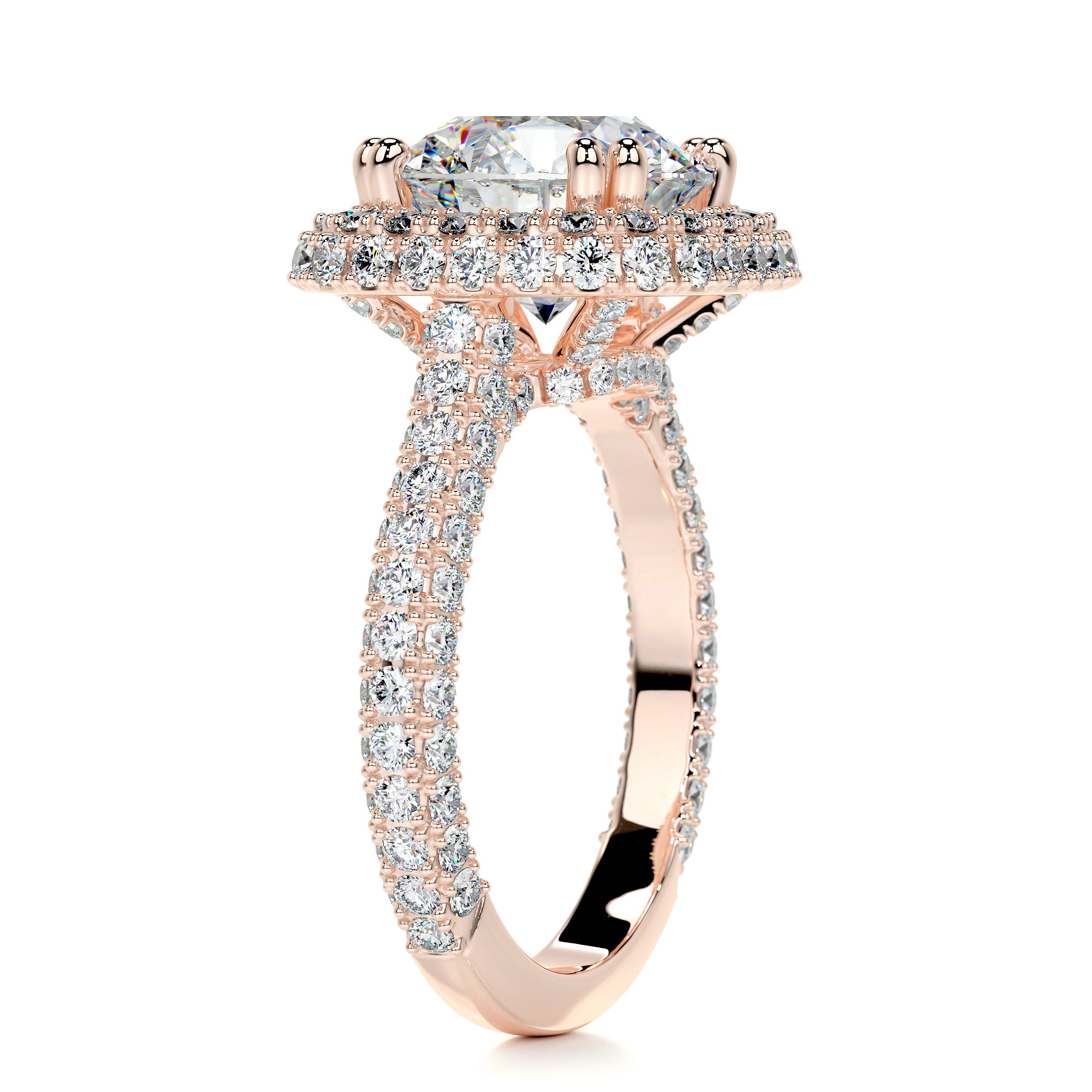 Ava Moissanite & Diamond Ring -14K Rose Gold、mySite、hinf8tx79