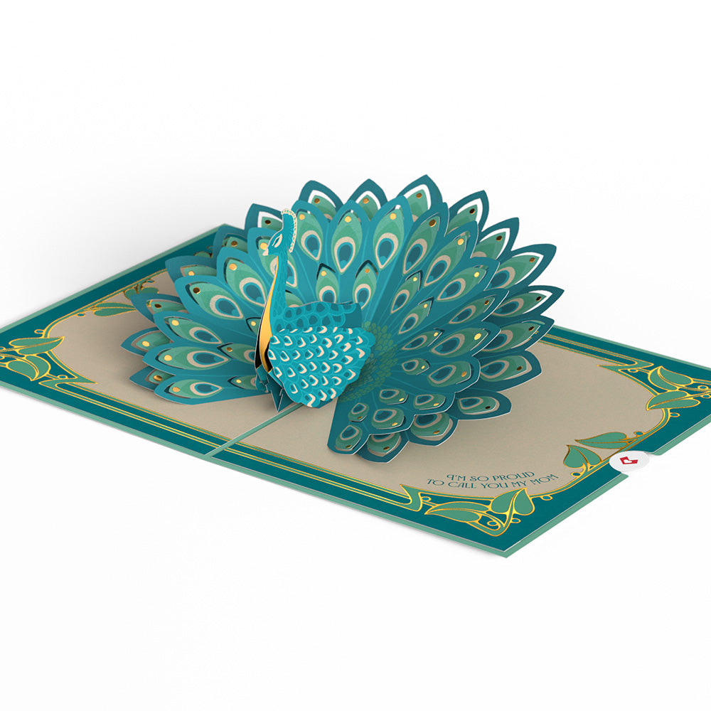 Art Deco Mother's Day Peacock Pop-Up Card、mySite、solidvoid