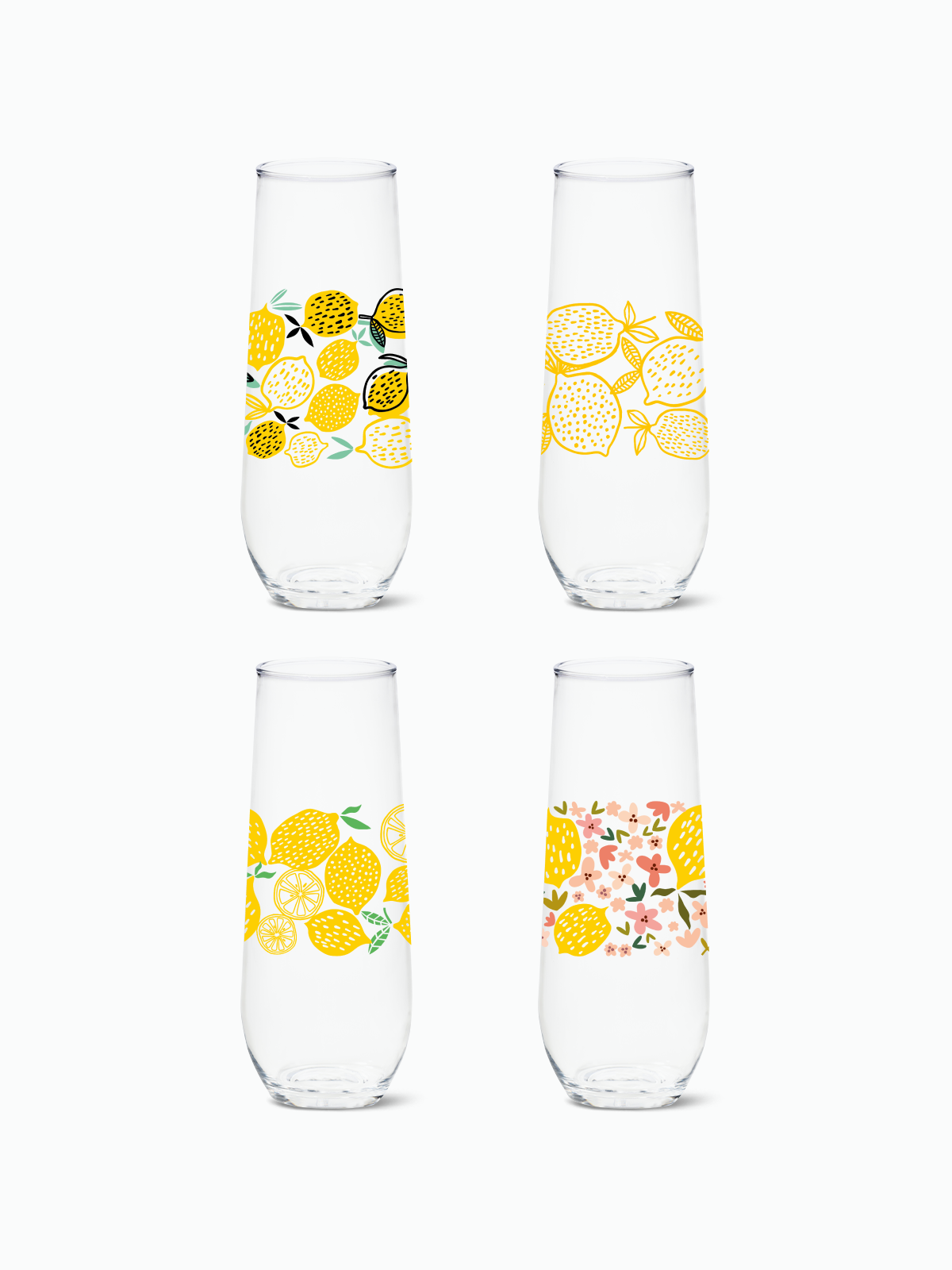 Limoncello - RESERVE 9oz Stemless Champagne Tritan Copolyester Glass、mySite、camillekostekn