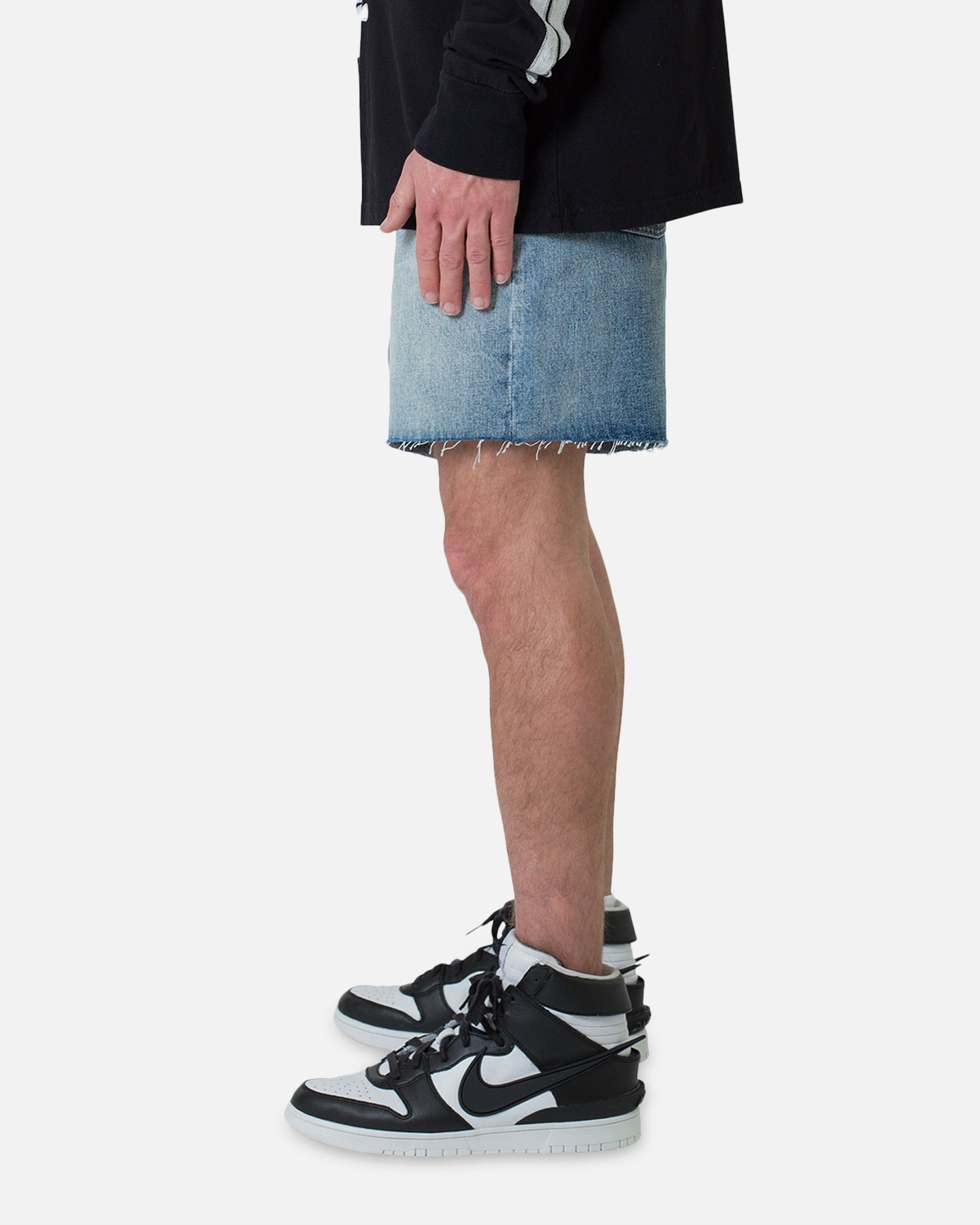 MNML Cut Off Denim Shorts Blue、mySite、zt4zffjzw