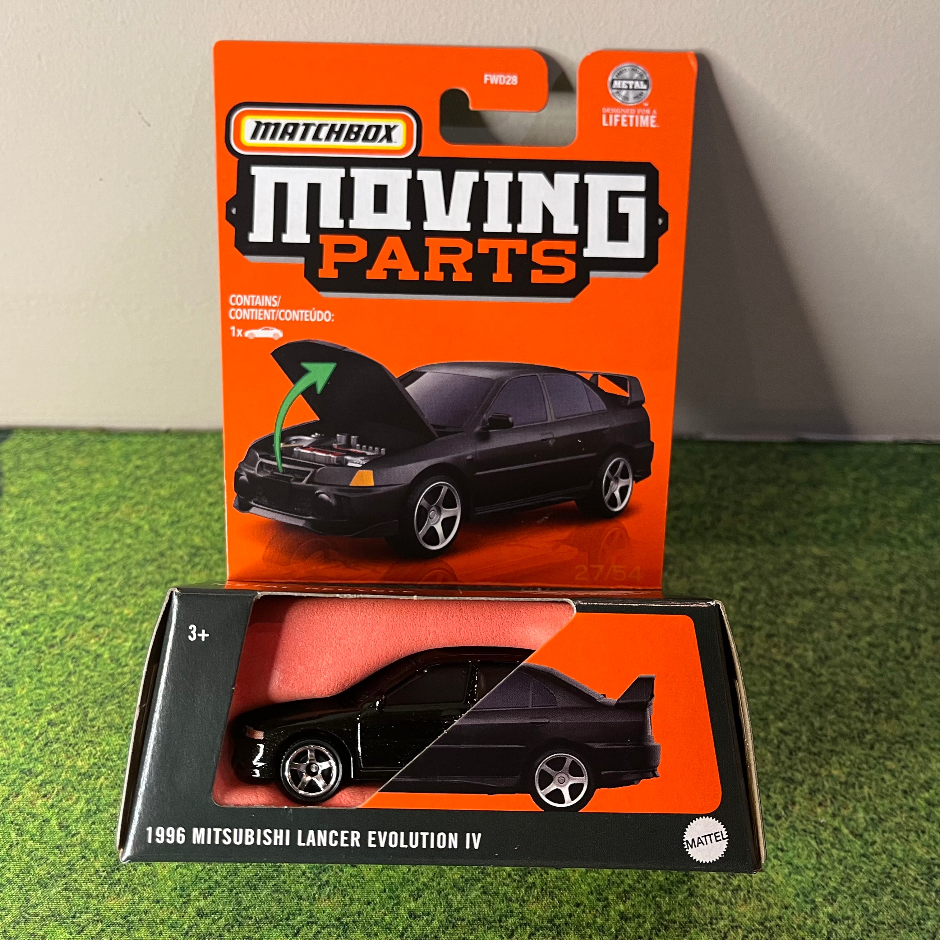 1996 Mitsubishi Lancer Evolution IV * BLACK * 2024 Matchbox Moving Parts Case J、mySite、hgirdovlk