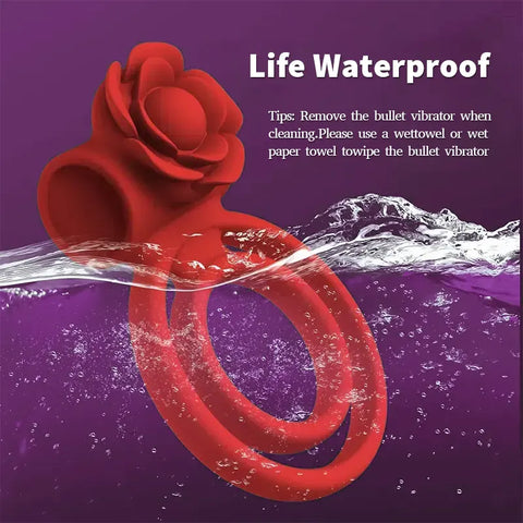 Rose Vibrating Penis Ring