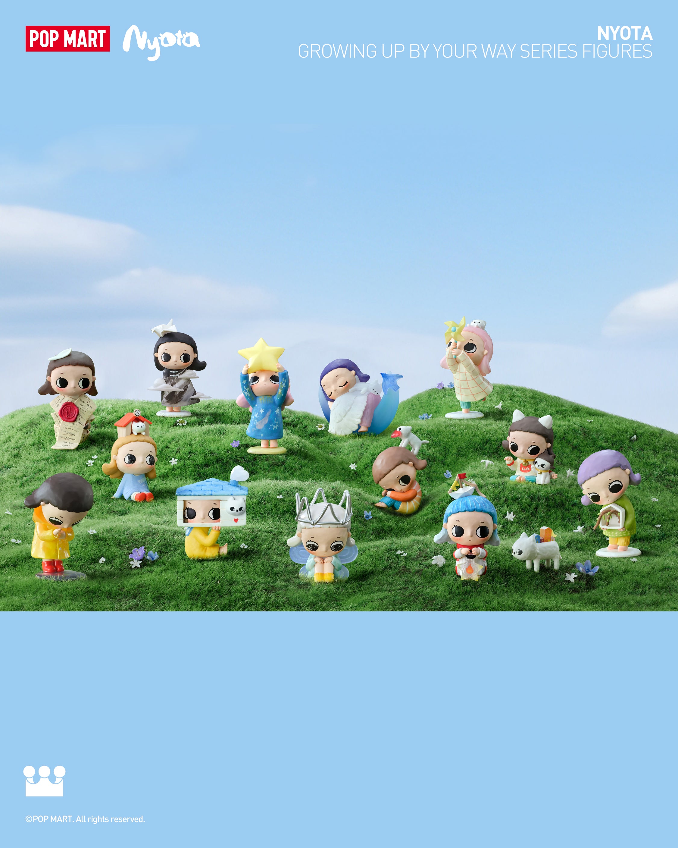  POP MART Nyota Growing up by Your Way Series Figures、mySite、greenlandpopulation