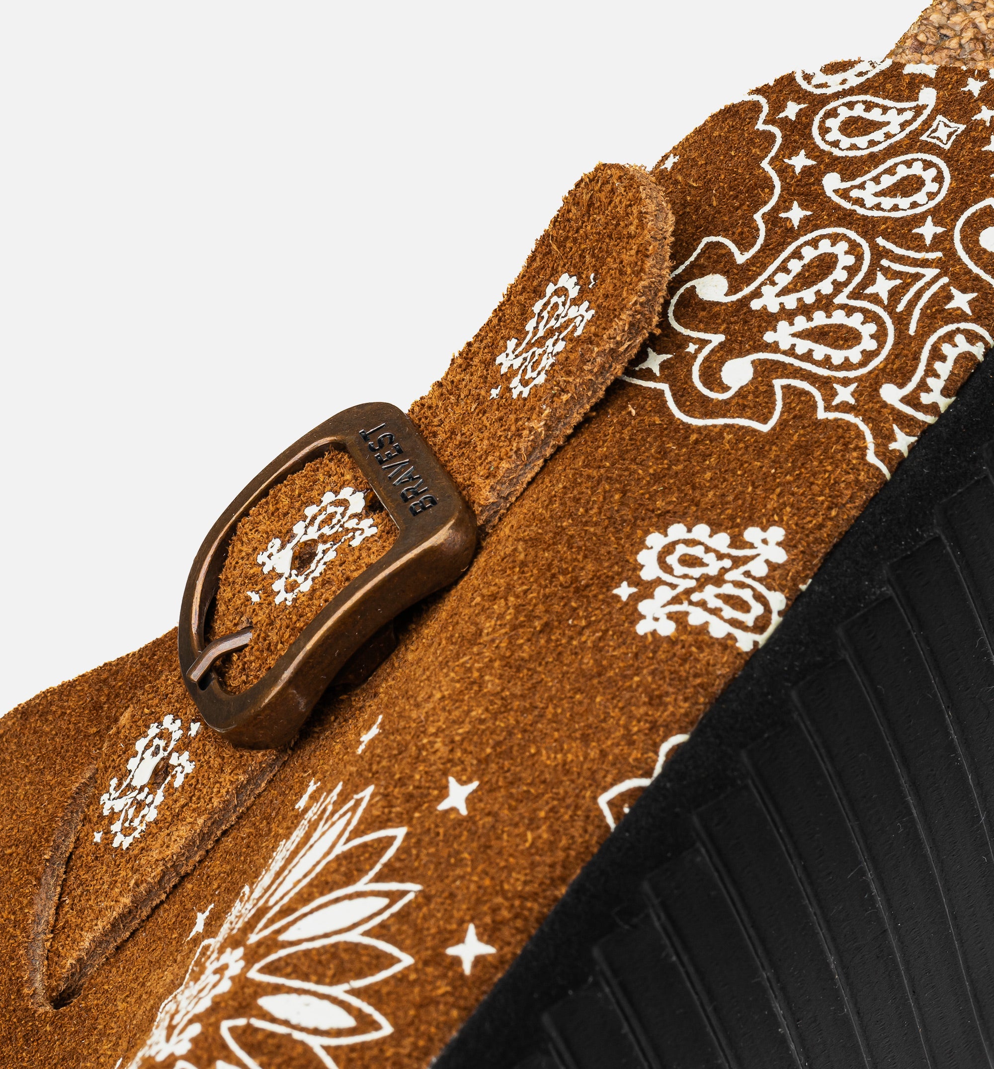 Two Tone Paisley Clog Mens Sandal - Mocha/White、mySite、dreamappss