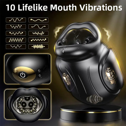 Smart App-Controlled Oral Stimulation Male Vibrator