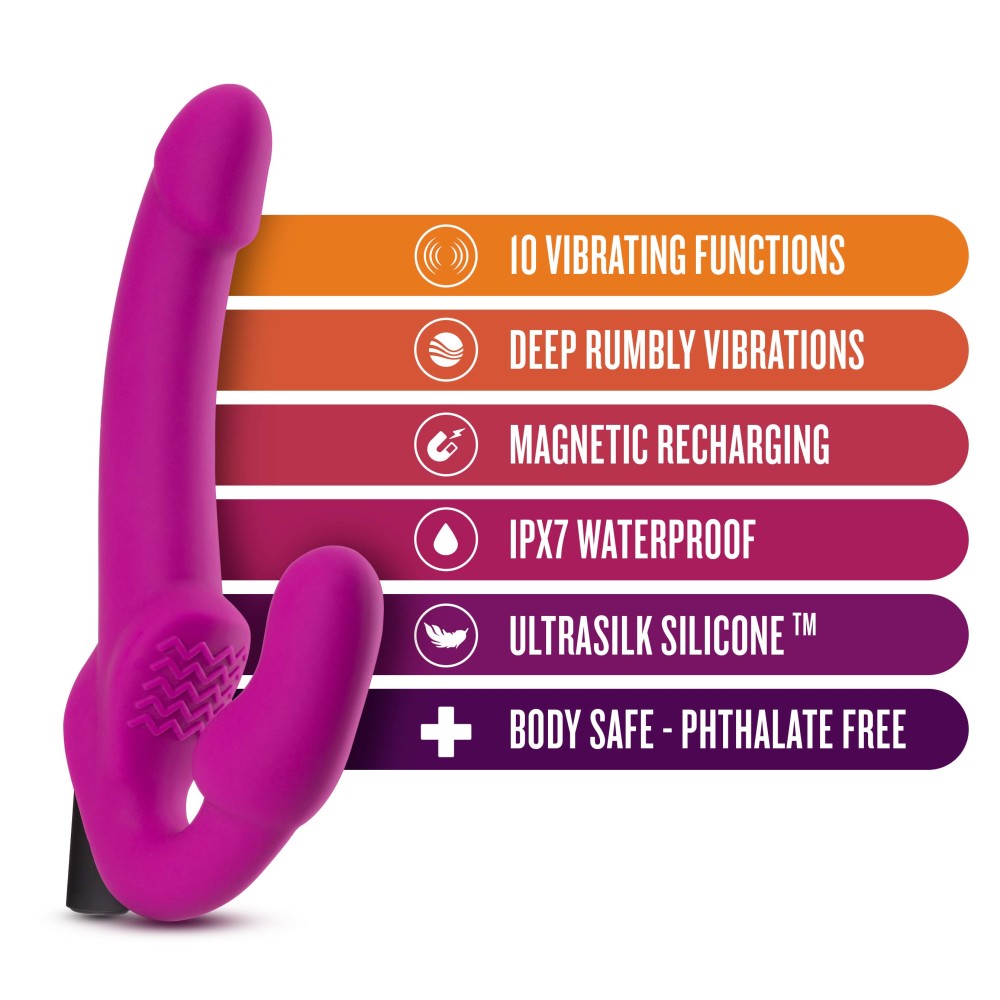 Temptasia By Blush® | Estella G-Spot Pink 9.5-Inch Long Rechargeable Vibrating Dildo、mySite、bottomscart