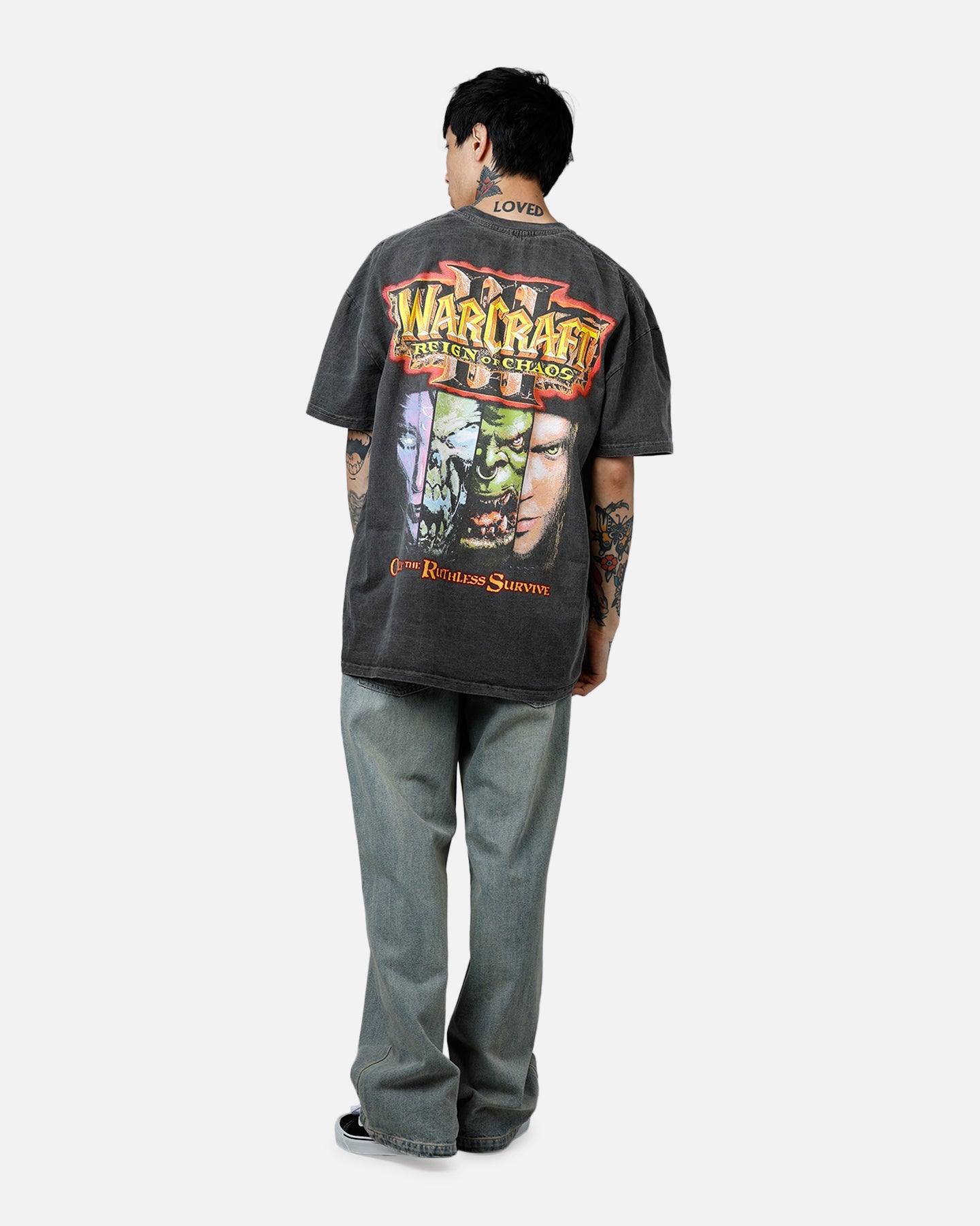 American Thrift X Warcraft: Reign Of Chaos T-Shirt Black Wash、mySite、zt4zffjzw