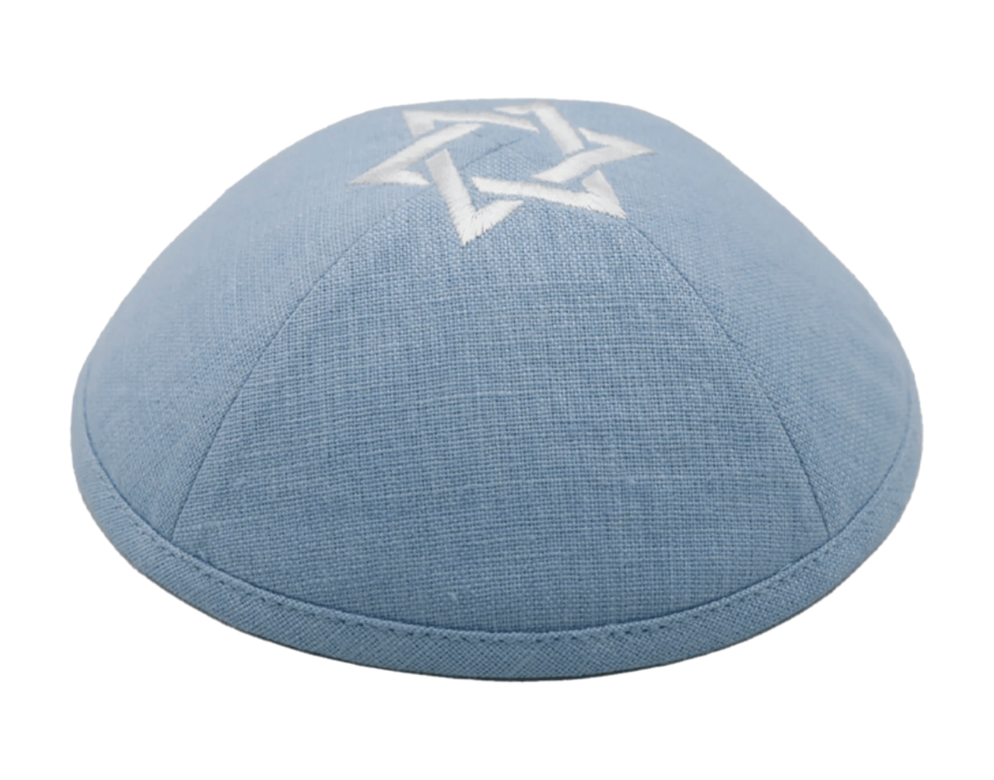 Light Blue Linen Father and Son Baby Magen David Kippot、mySite、topwebapps