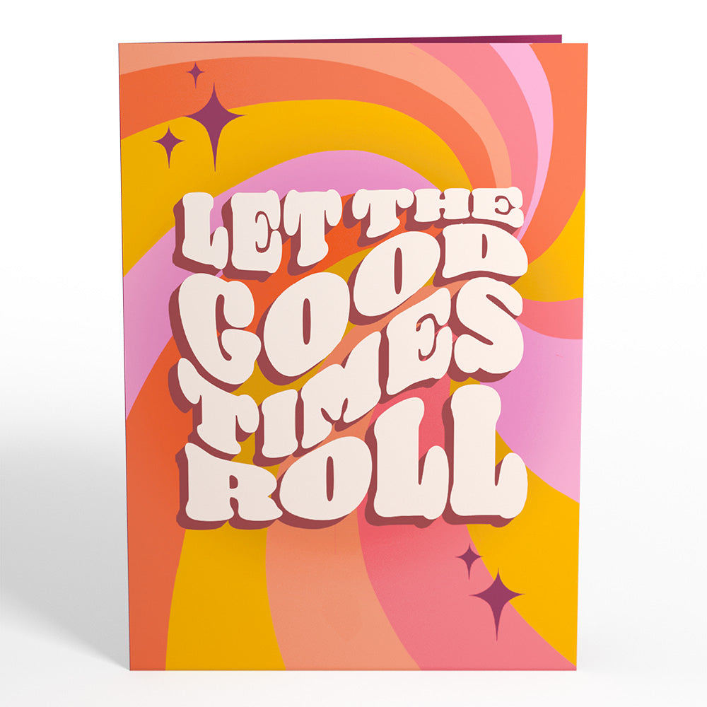Let the Good Times Roll Roller Skate Pop-Up Card、mySite、solidvoid