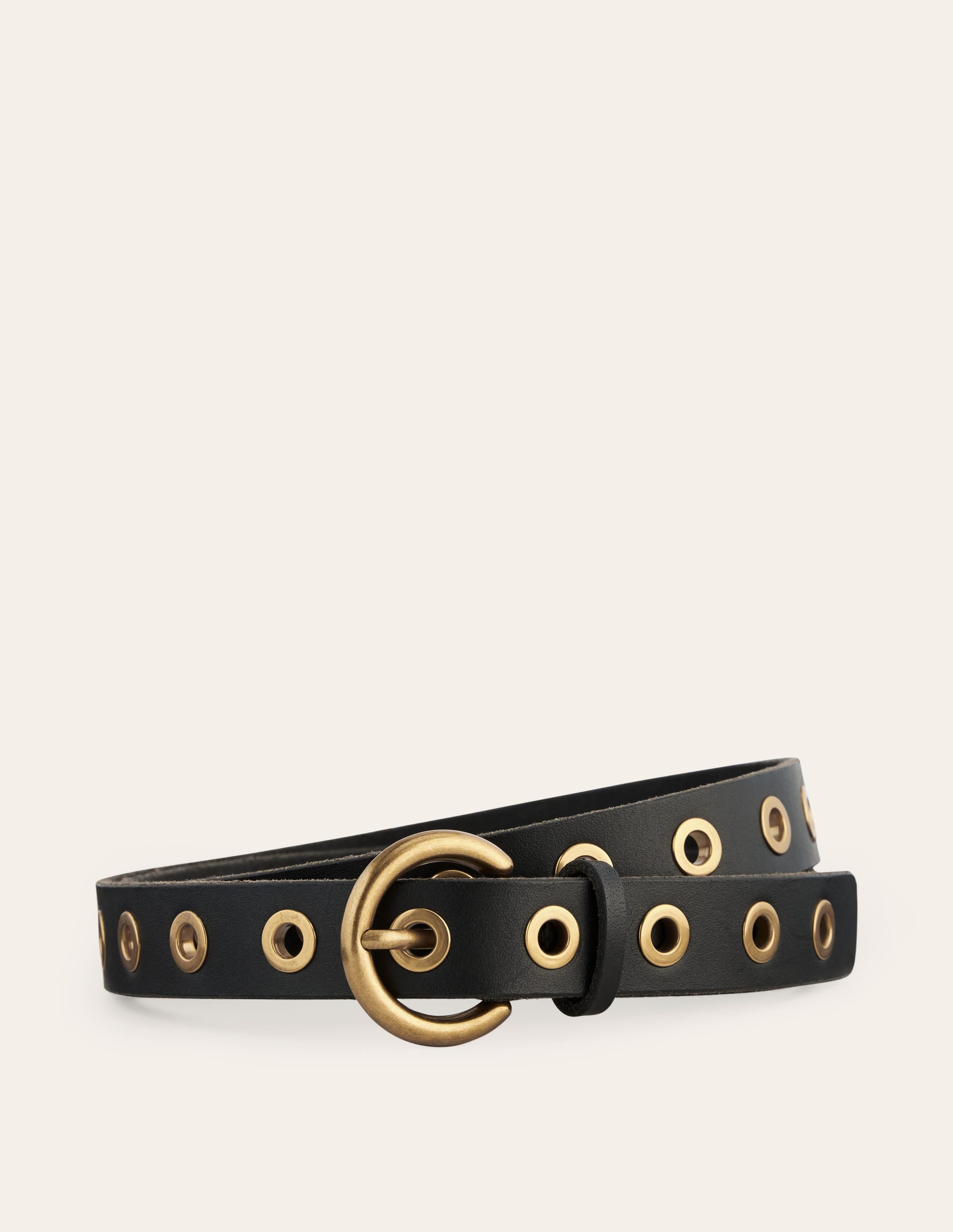  Eyelet Leather Belt-Black、mySite、ashleygrahame